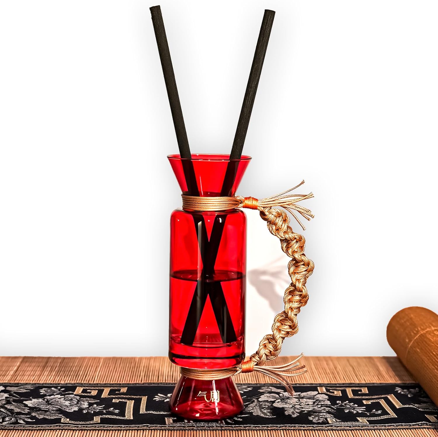 Arovan Reed Diffuser Set - Healing Aromatherapy with Red Glass Bottle and Fragrance Oil