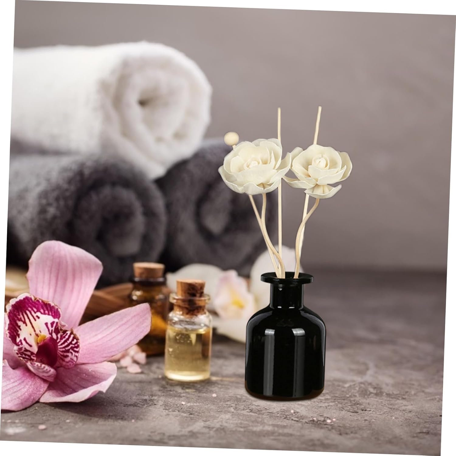 FRCOLOR 6pcs Reed Diffuser Sticks with Flower Refills