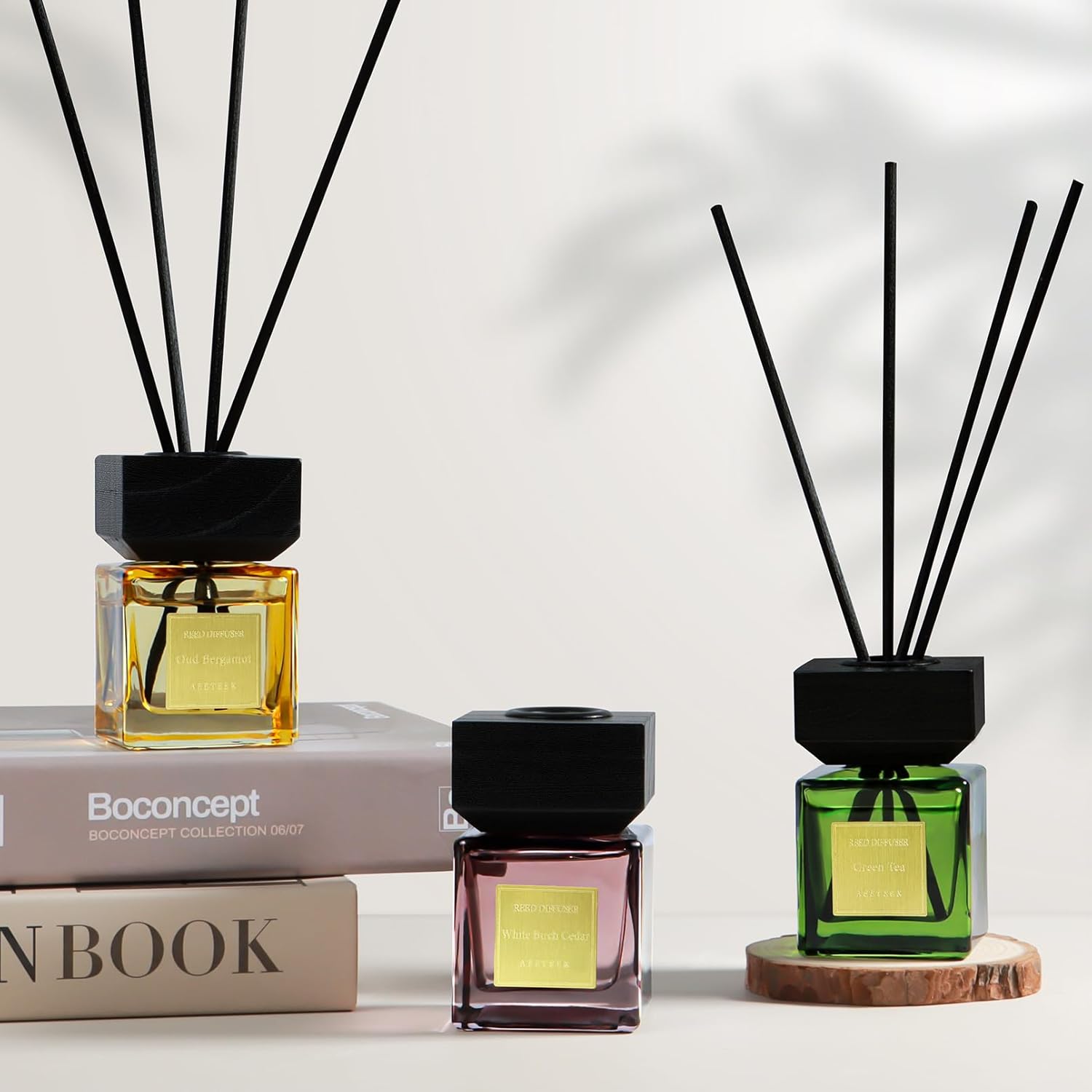 Aeeteek Reed Diffuser Set of 3 with Fragrance Oil