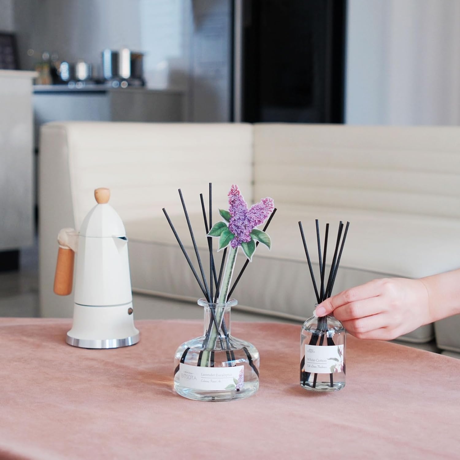 BITSOTA Reed Diffuser Set with Lavender Eucalyptus Scent