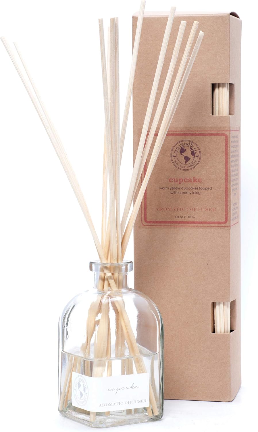 Eco Candle Co Reed Diffuser Set - Cupcake 4 oz