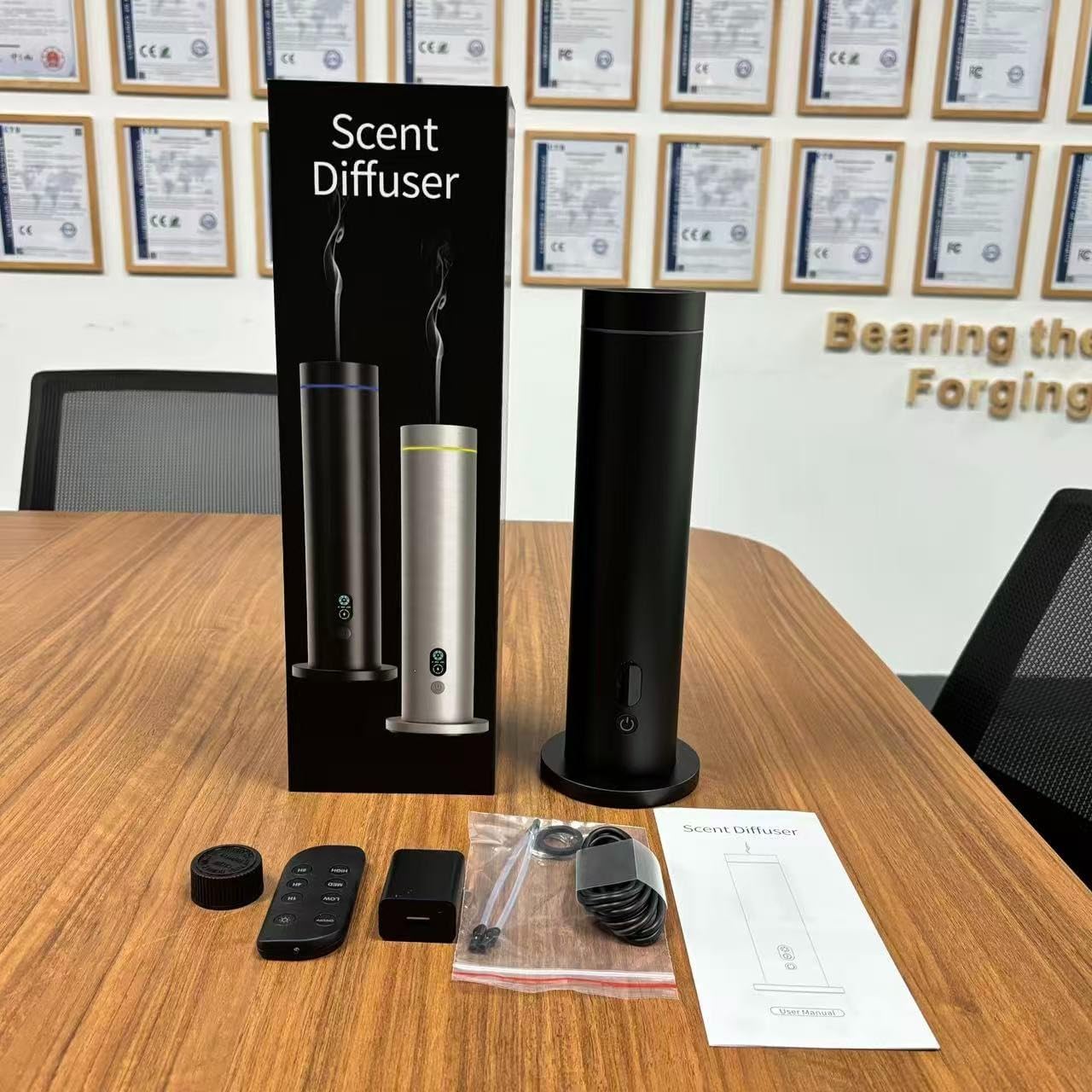 Sleek Desktop Electric Aroma Diffuser in Black and White 85ml Capacity