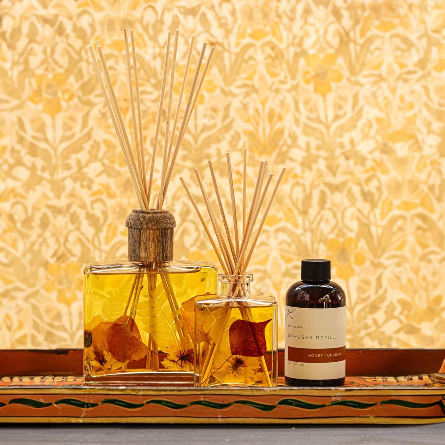 Rosy Rings Botanical Reed Diffuser Honey Tobacco