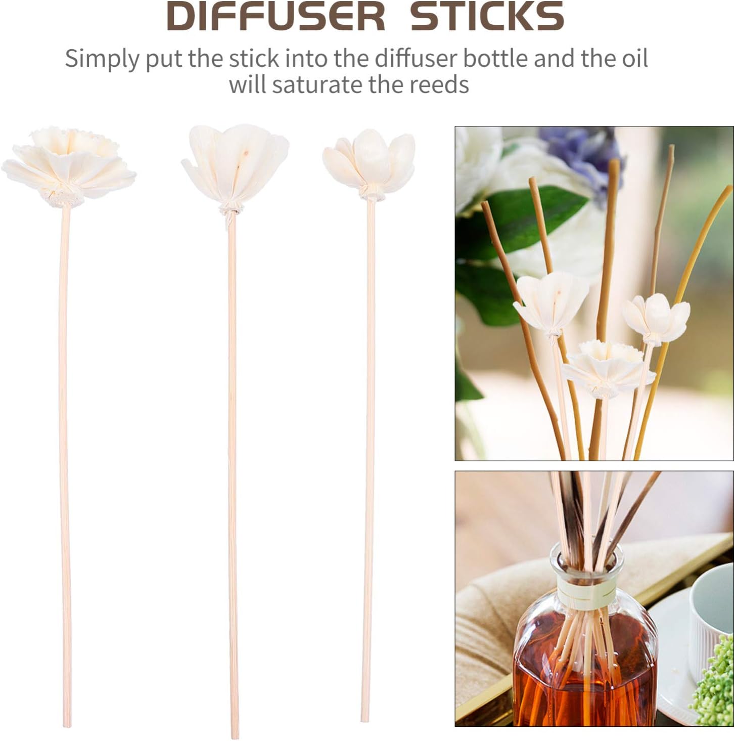 VAKUUM 3Pcs Reed Diffuser Sticks Replacement Set