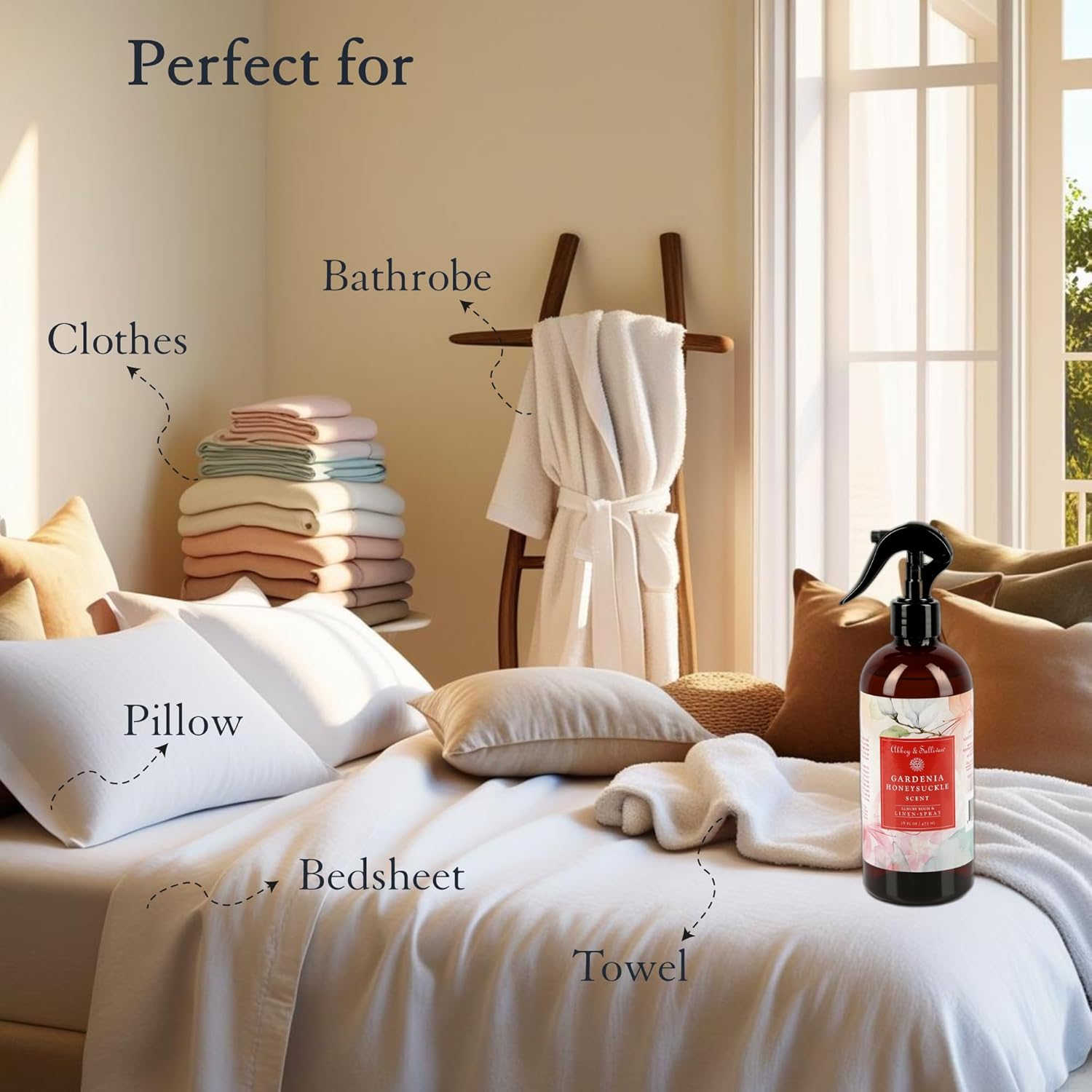Abbey Sullivan Linen Spray Gardenia Honeysuckle 16 oz Pack of 2