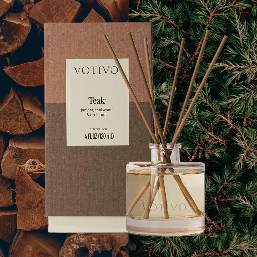 Votivo Teak Signature Reed Diffuser 4 oz