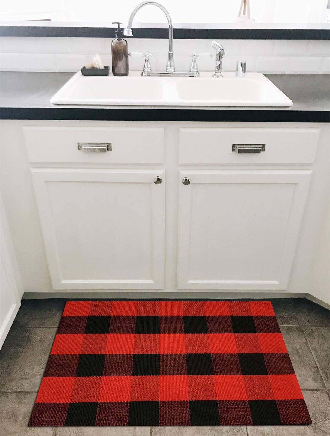 Ukeler Buffalo Check Rug 2 x 3 Machine Washable