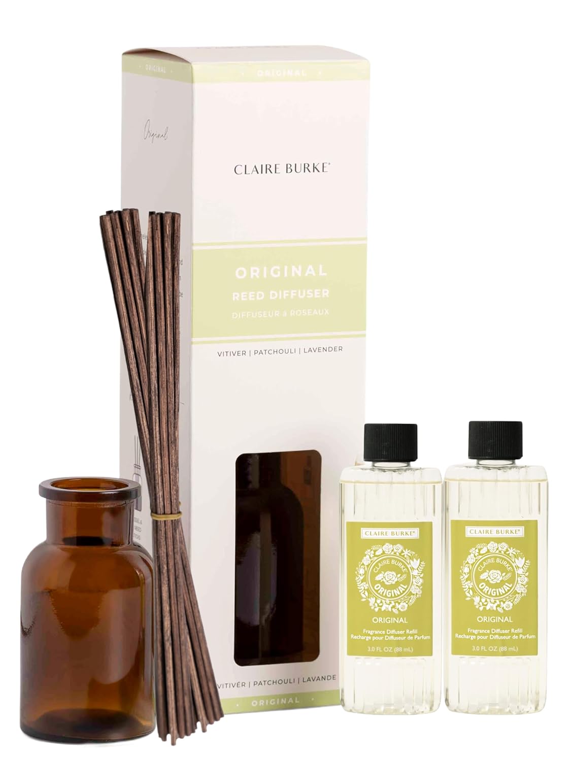Claire Burke Reed Diffuser Set with 2 Refills and Sticks