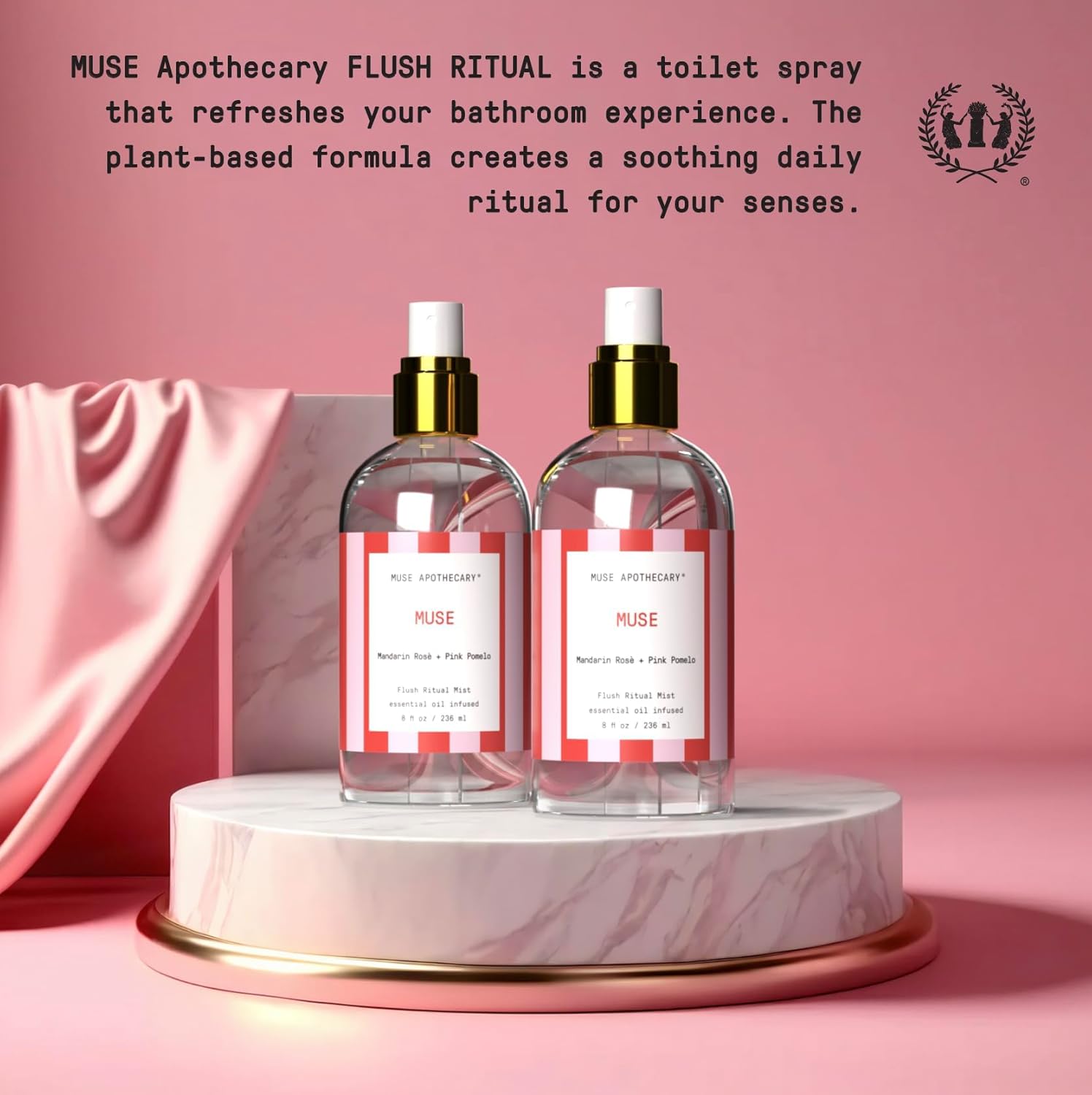 Muse Apothecary Flush Ritual Toilet Spray - 8 oz Pack of 3