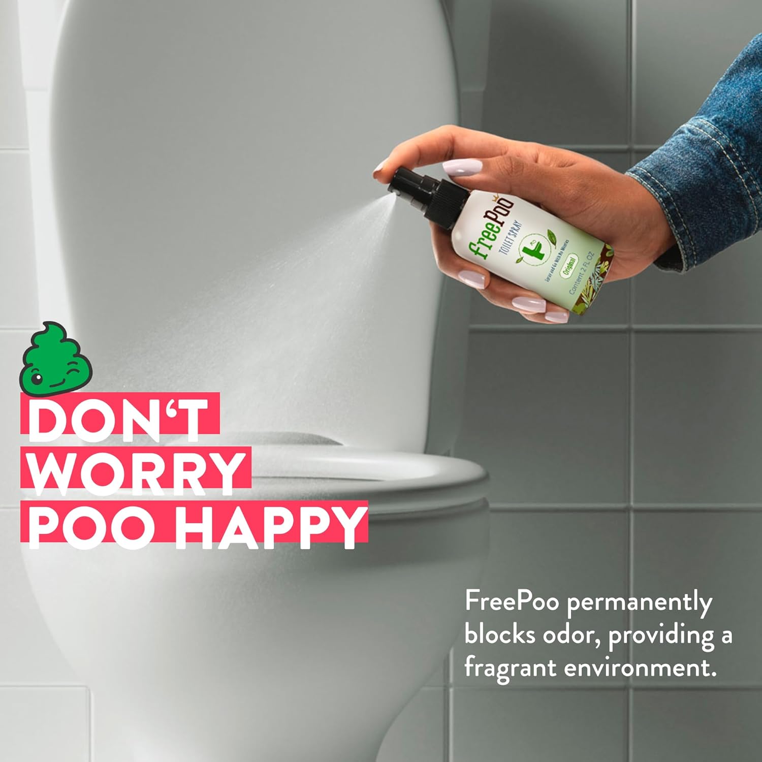 FreePoo Toilet Odorizer Pack of 2 Lavender and Lemongrass