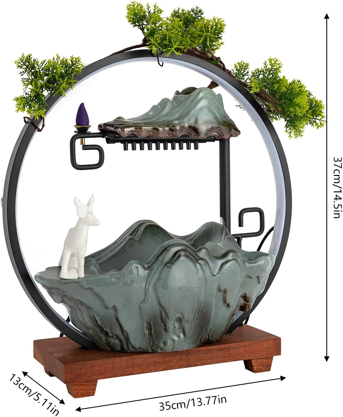 Tapischion Tabletop Fountain with Light Atomizer