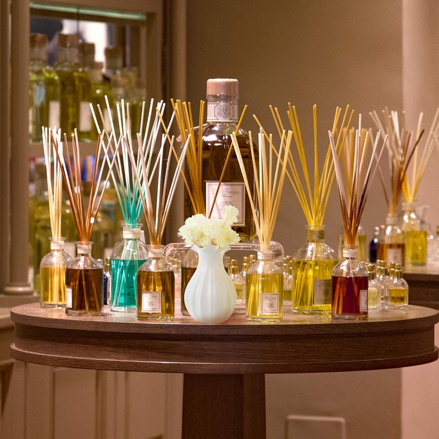 Milisten 30pcs Reed Diffuser Sticks with Flower for Natural Aroma