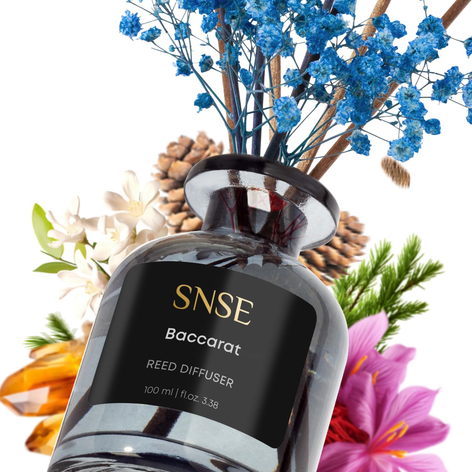 SNSE Baccarat with Flowers Reed Diffuser Set