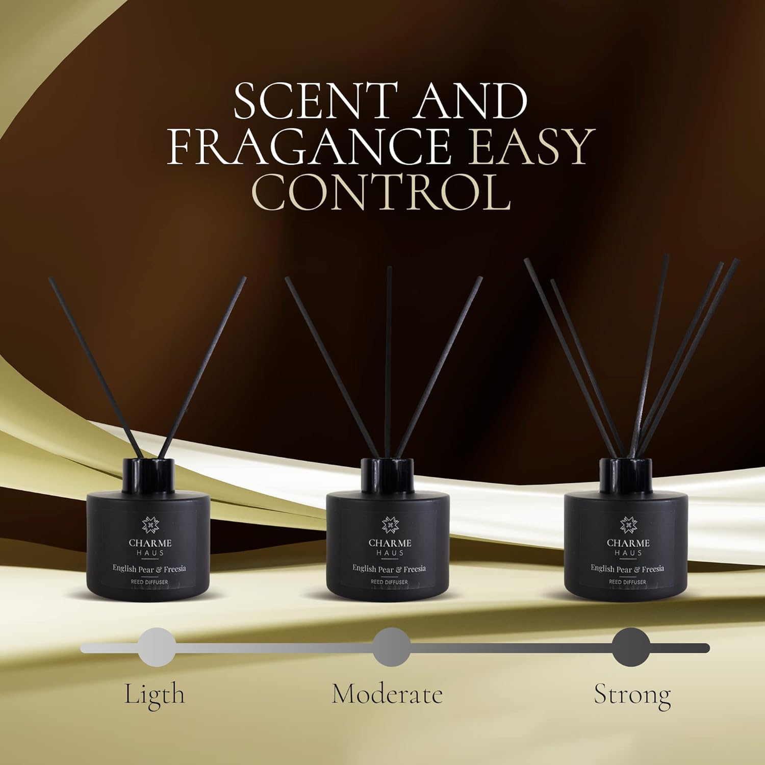 CHARME HAUS Reed Diffuser Set with 5 Sticks