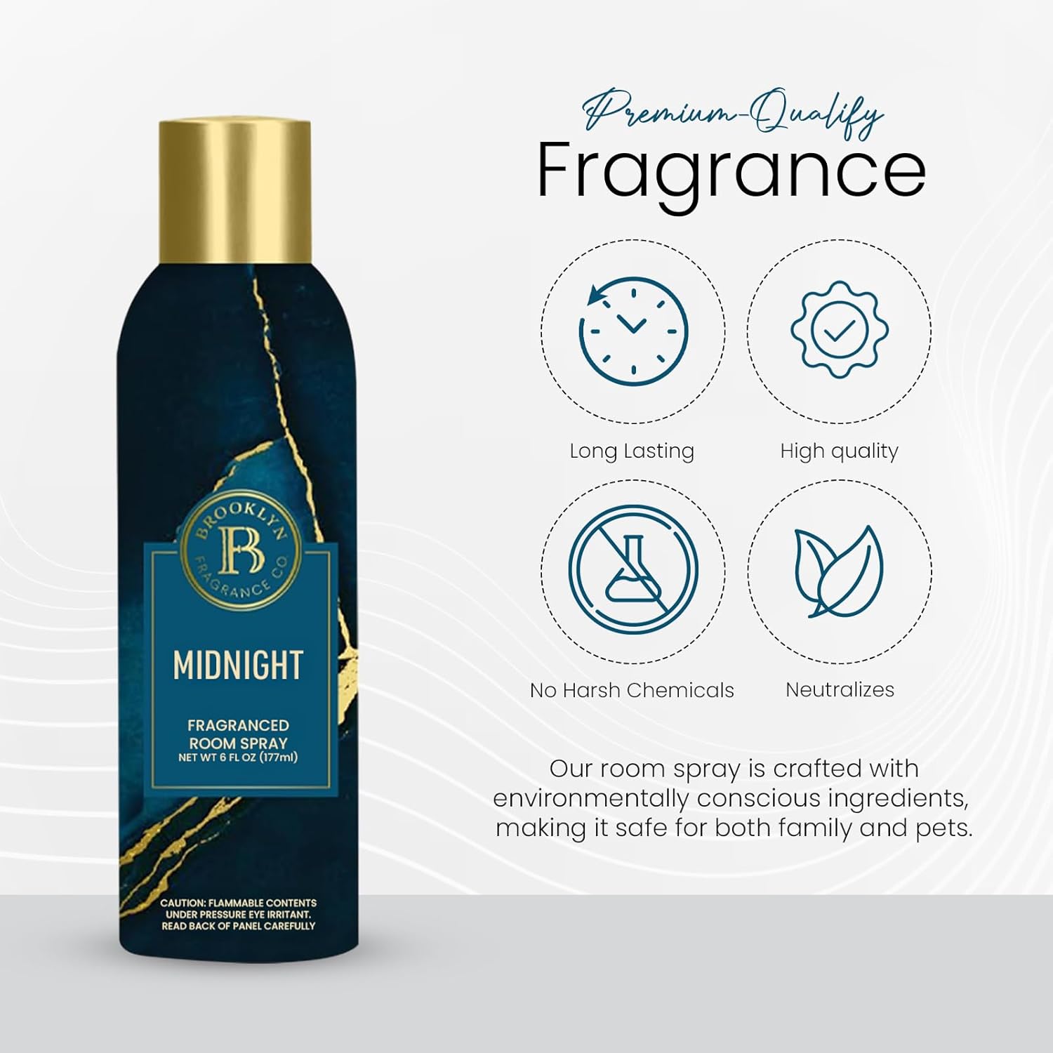 Brooklyn Fragrance Co Marble Room Spray - 6 Fl oz Midnight Air Freshener