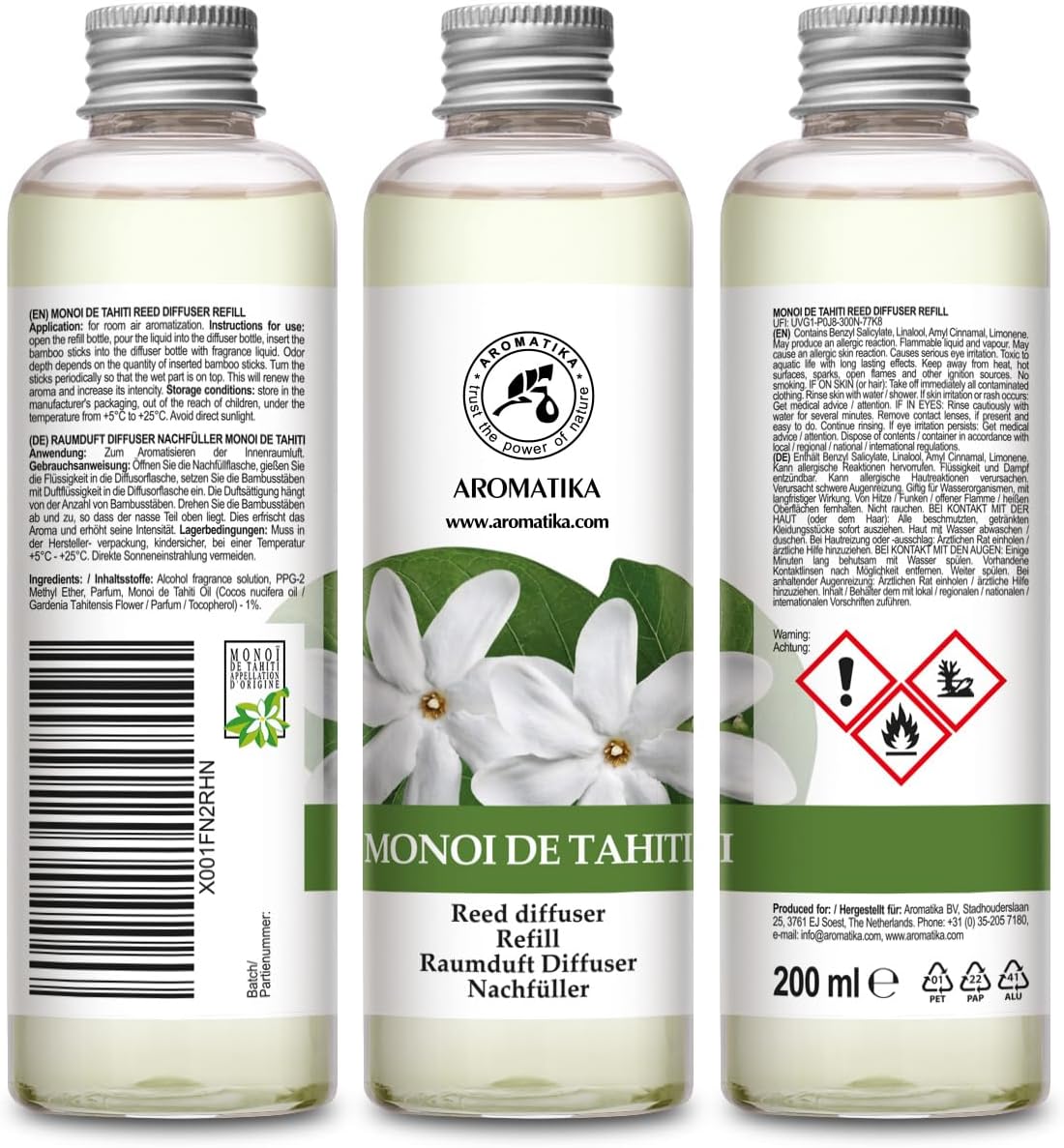 AROMATIKA Reed Diffuser Set 4 x 68 Fl Oz