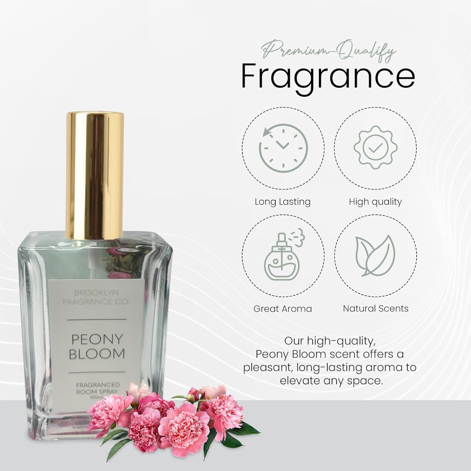 Brooklyn Fragrance Co BFC- Florals Room Spray - Premium Peony Scent - 100ml