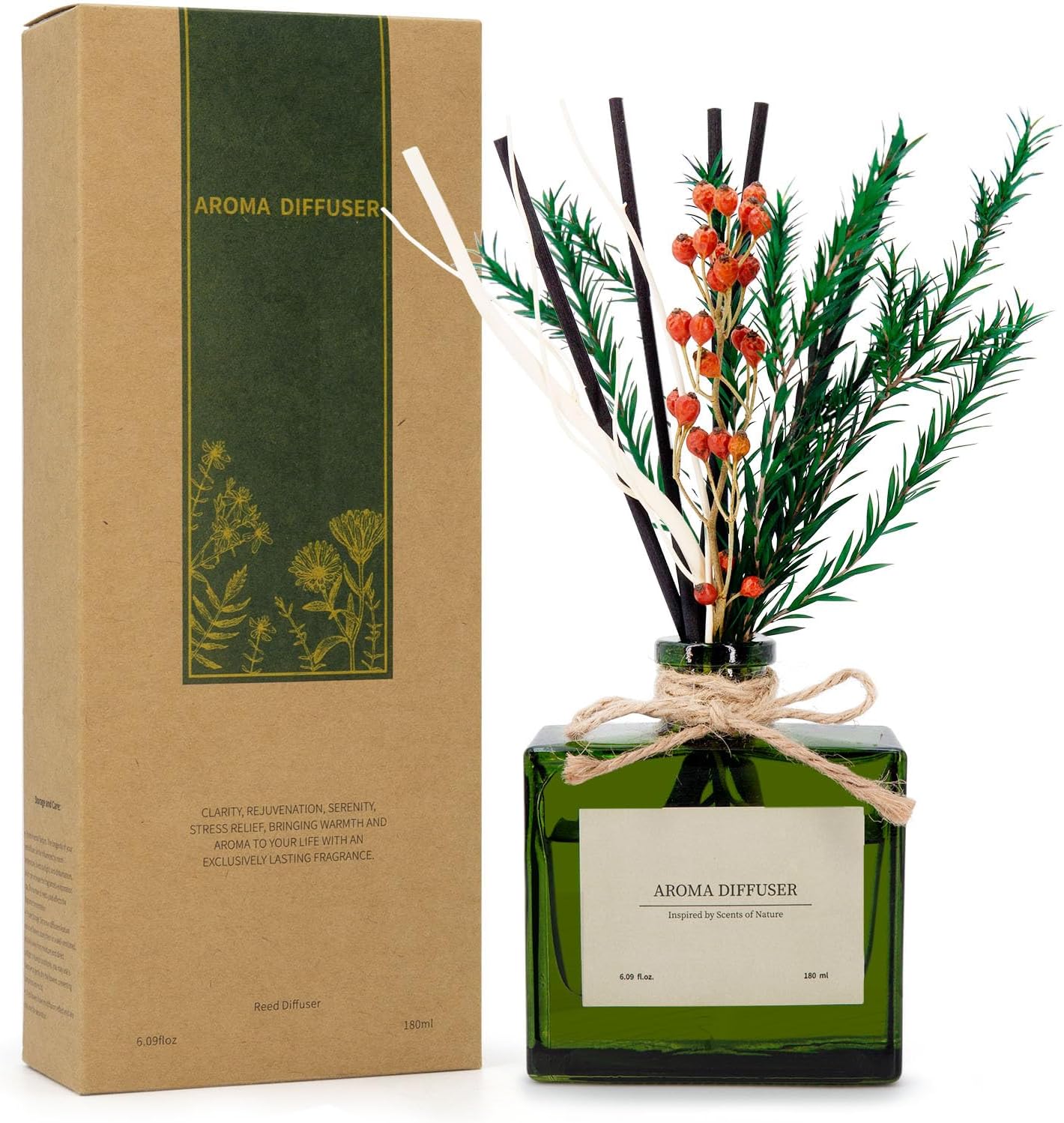 6 Fl Oz Sandalwood Strawberry Reed Diffuser Set