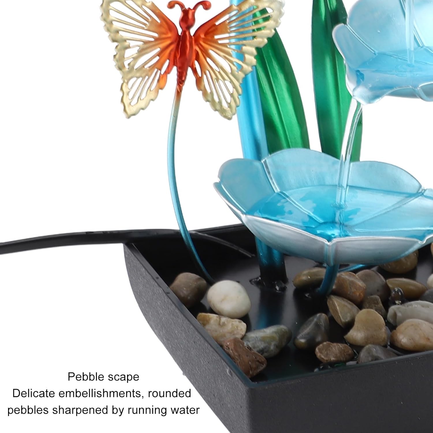 Tabletop Fountain with LED Light and USB Power