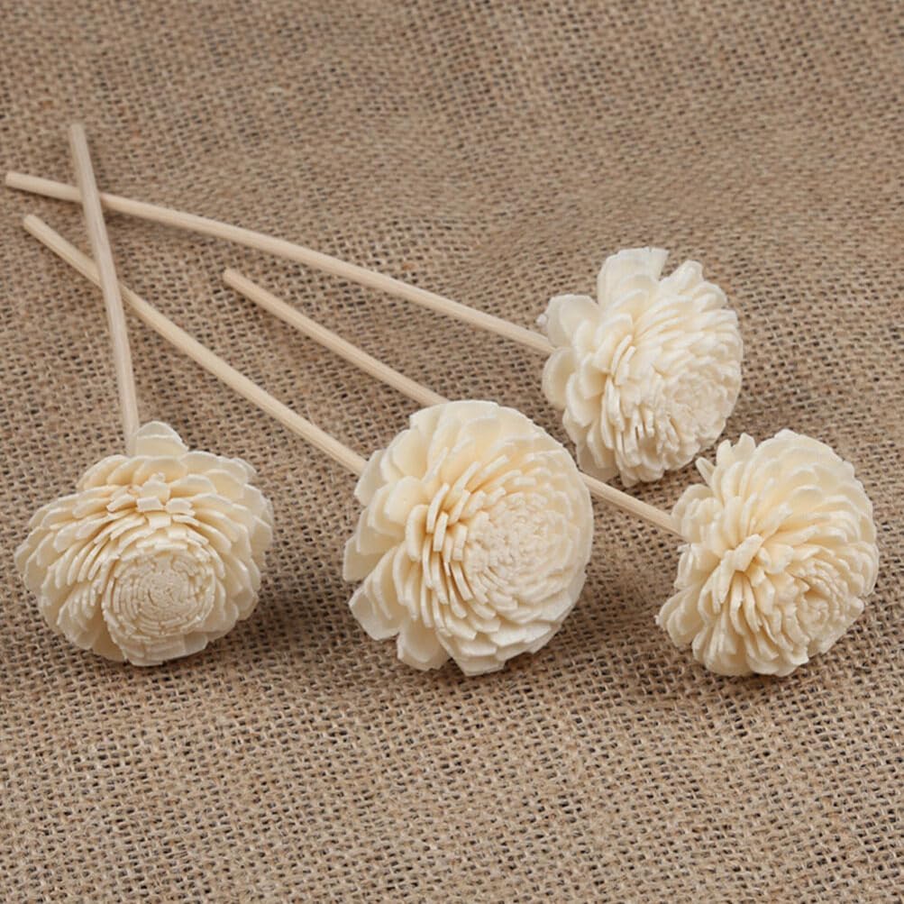 HOMSFOU Reed Diffuser Sticks 6pcs Rose Rattan Aroma Volatile Refill Sticks for Home Office Car