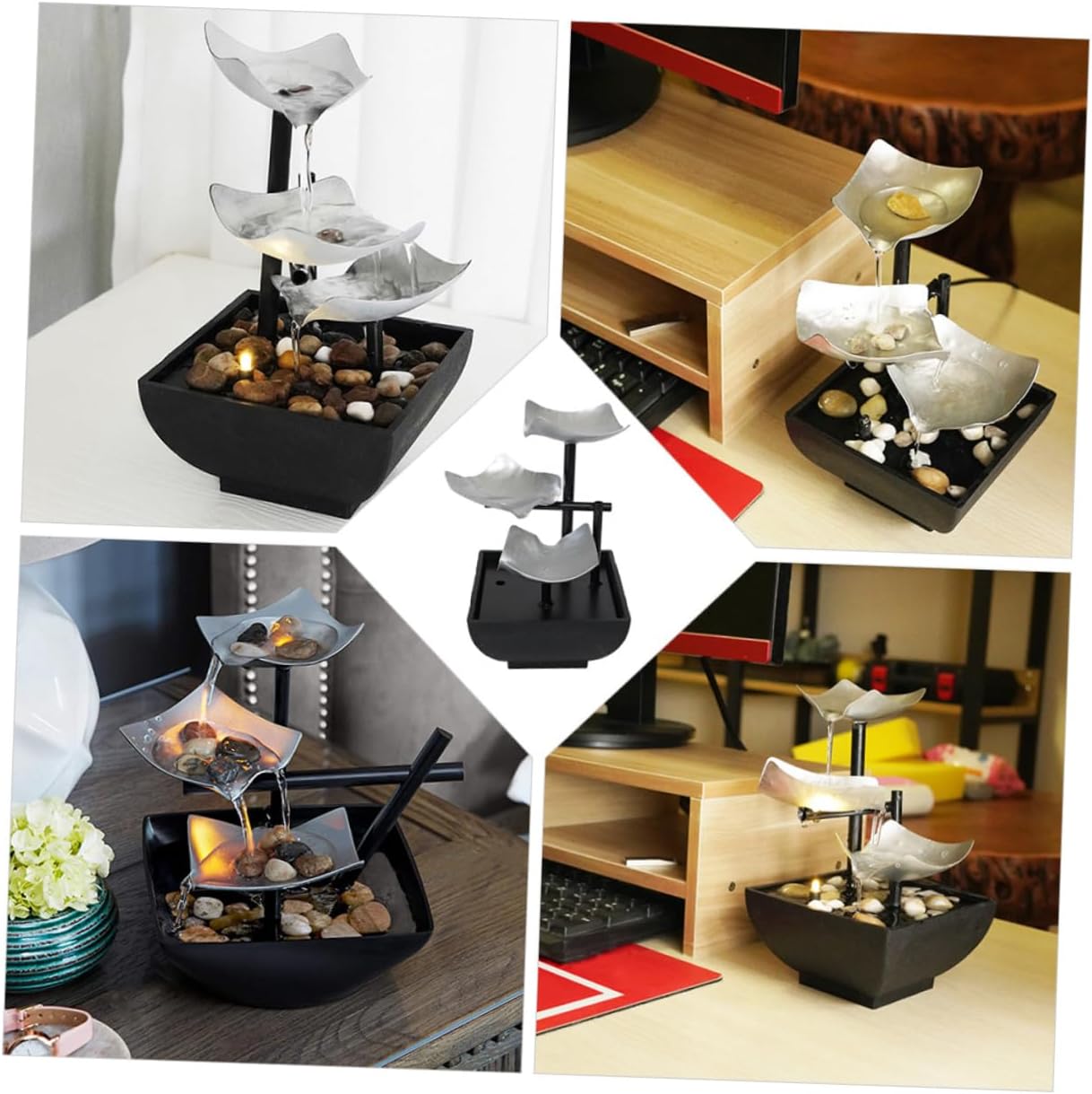 Running Water Tabletop Fountain for Desk Decor