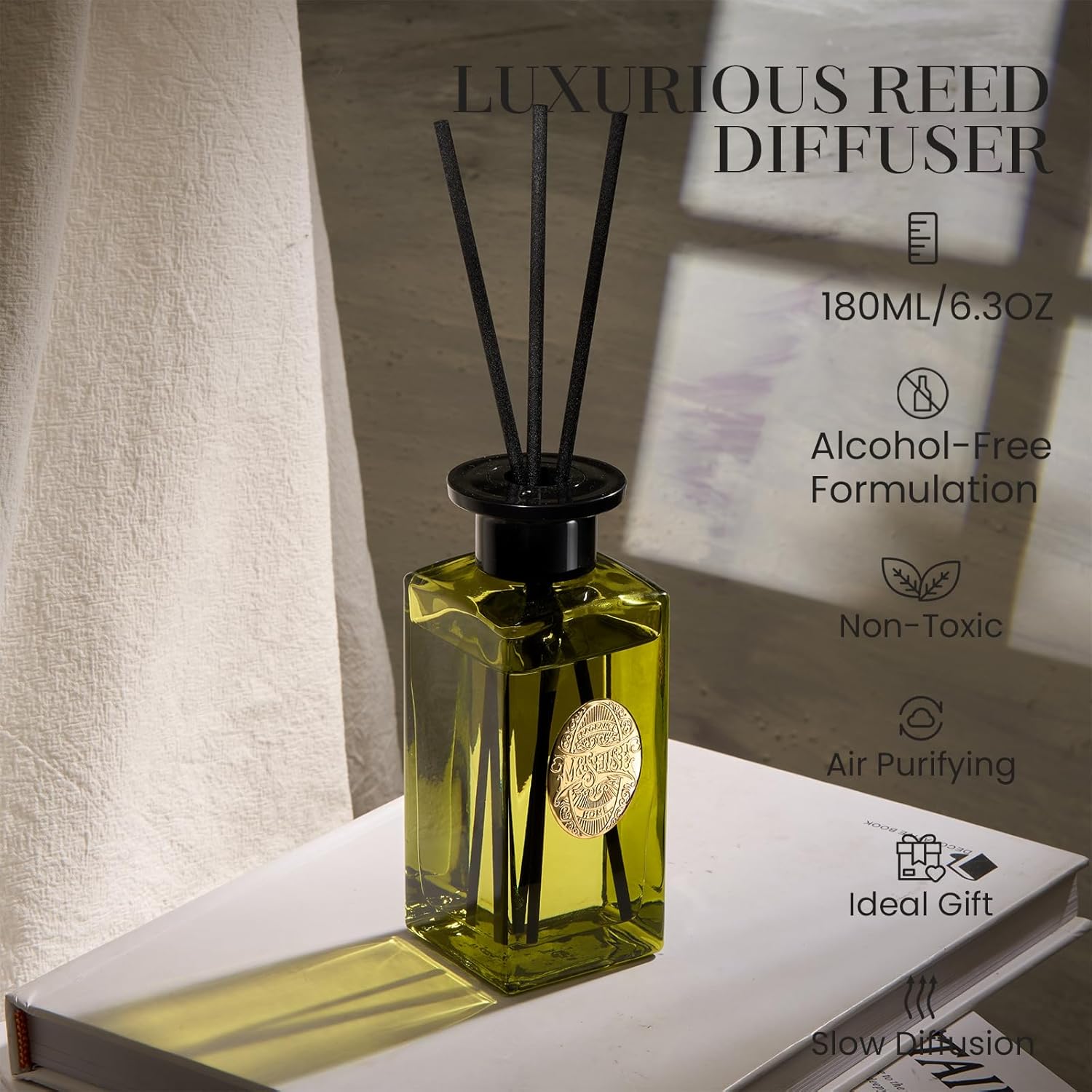 MSENSE 63 Oz Large Reed Diffuser Set Eucalyptus Mint