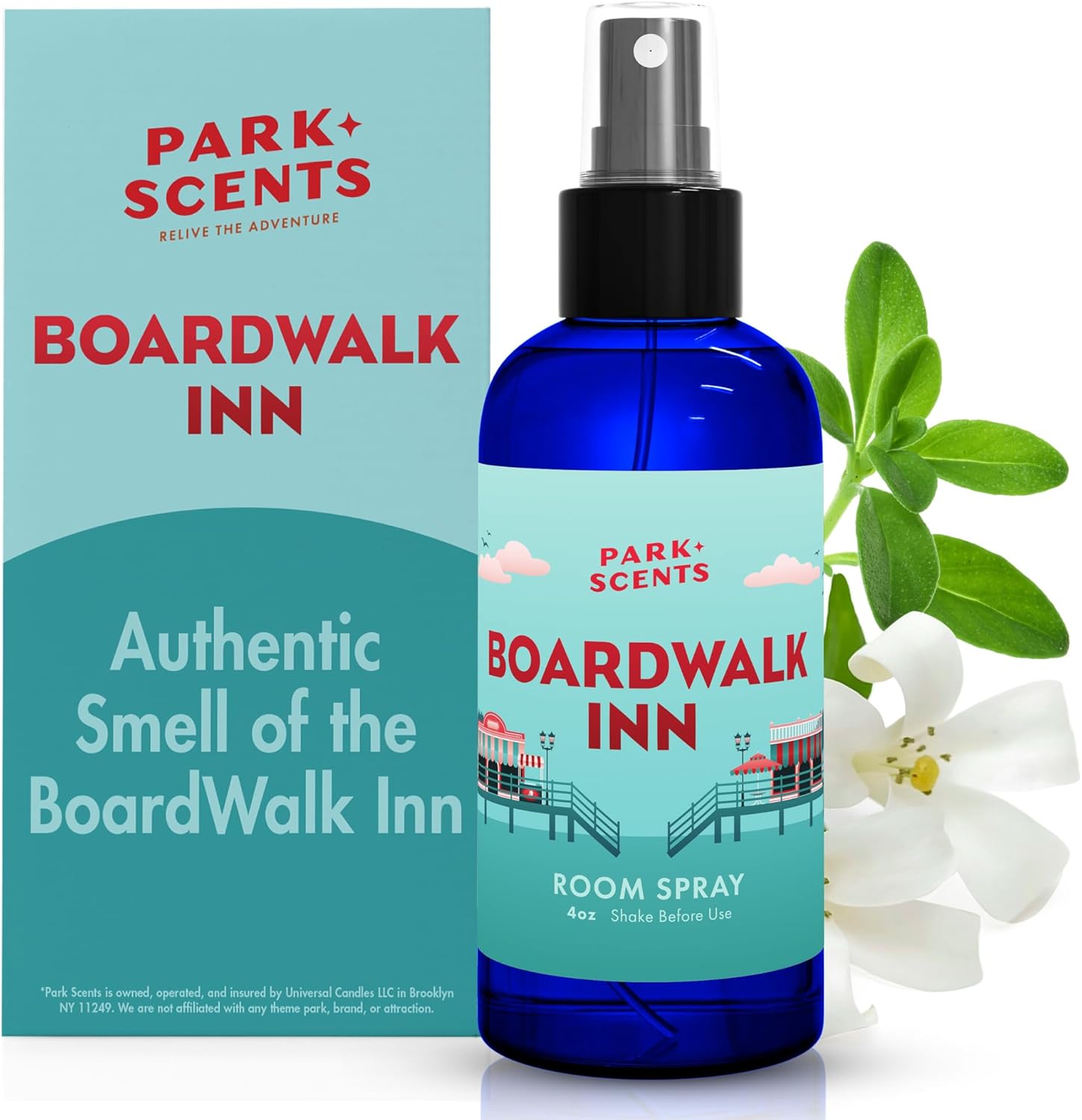Boardwalk Inn Inspired Luxury Fragrance Room Spray Bergamot Thyme Chrysanthemum Jasmine White Tea 4oz