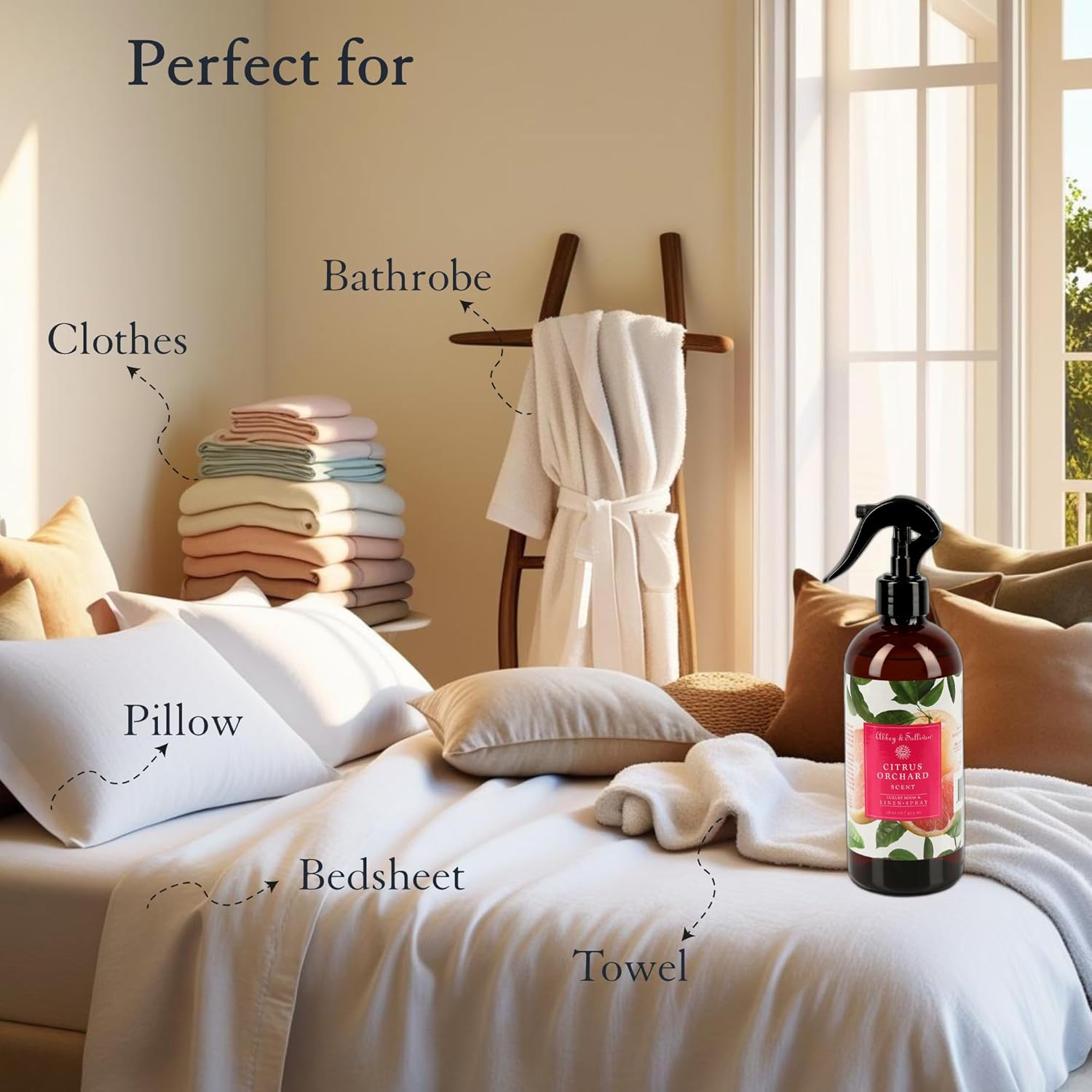 Abbey Sullivan Linen Spray Citrus Orchard 16 oz Pack of 2