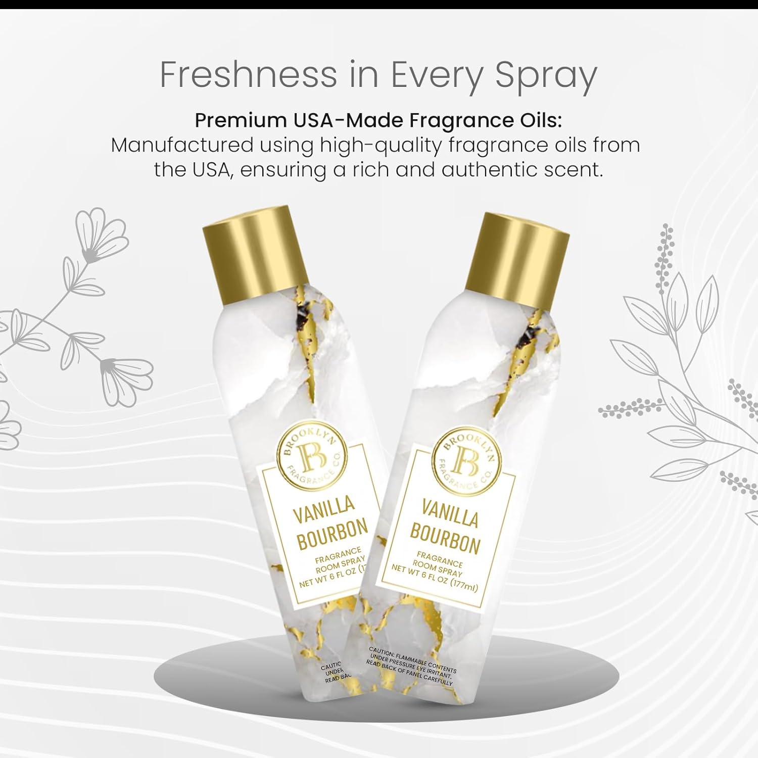 Brooklyn Fragrance Co Marble Room Spray - Vanilla Bourbon 6 Fl Oz