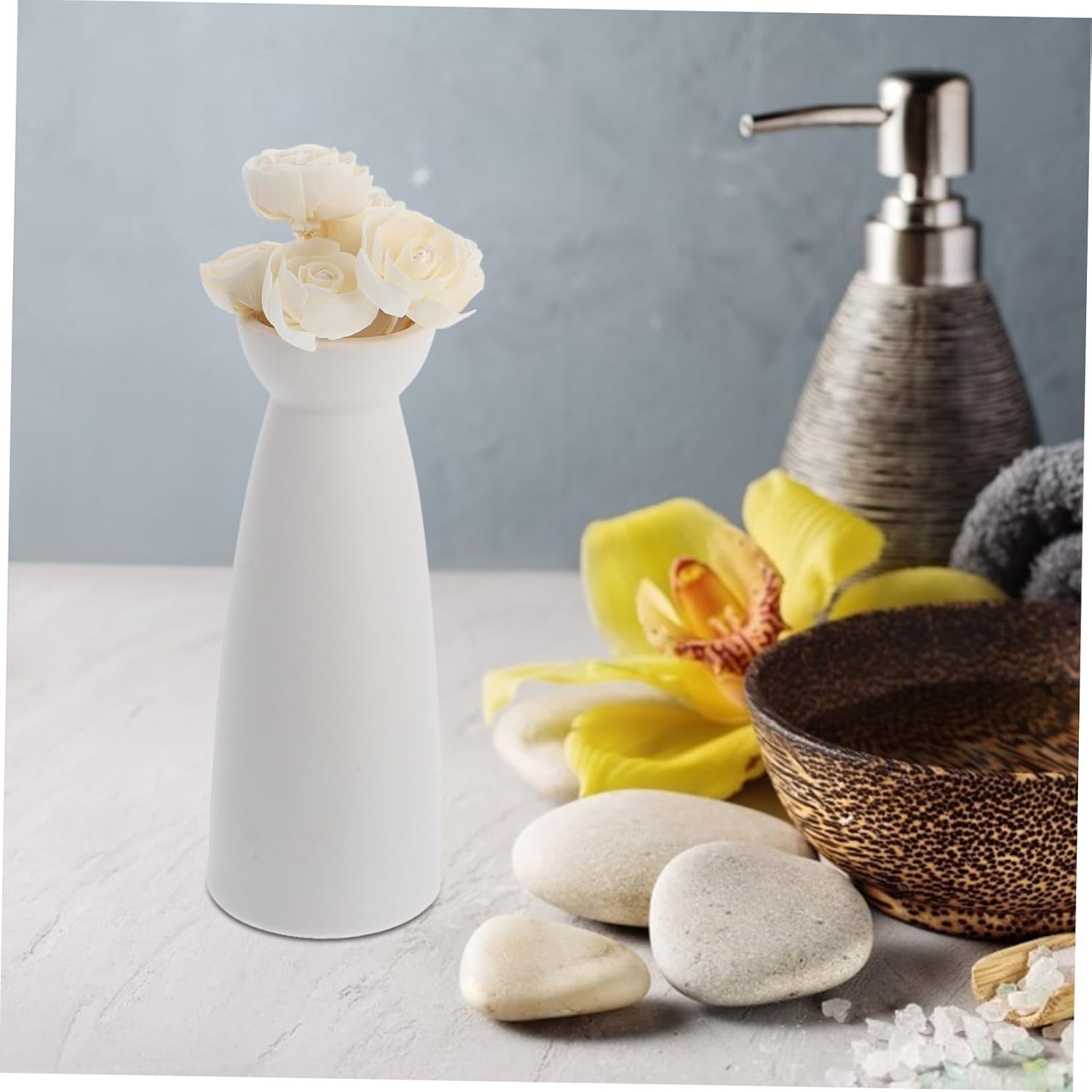 FOMIYES 6pcs Reed Diffuser Sticks Flower Heads Essential Oil Refills for Home Aromatherapy Decorative Diffuser Set