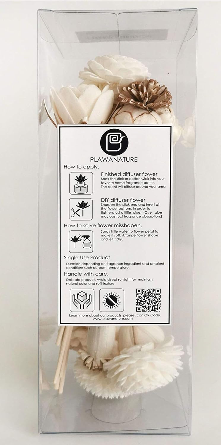8 Mixed Sola Flower Reed Diffuser Set by Plawanature