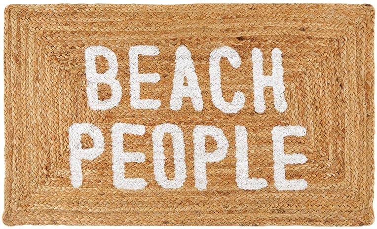 Santa Barbara Door Mat Jute Rug Face to Face Designs 34x20 Beach People