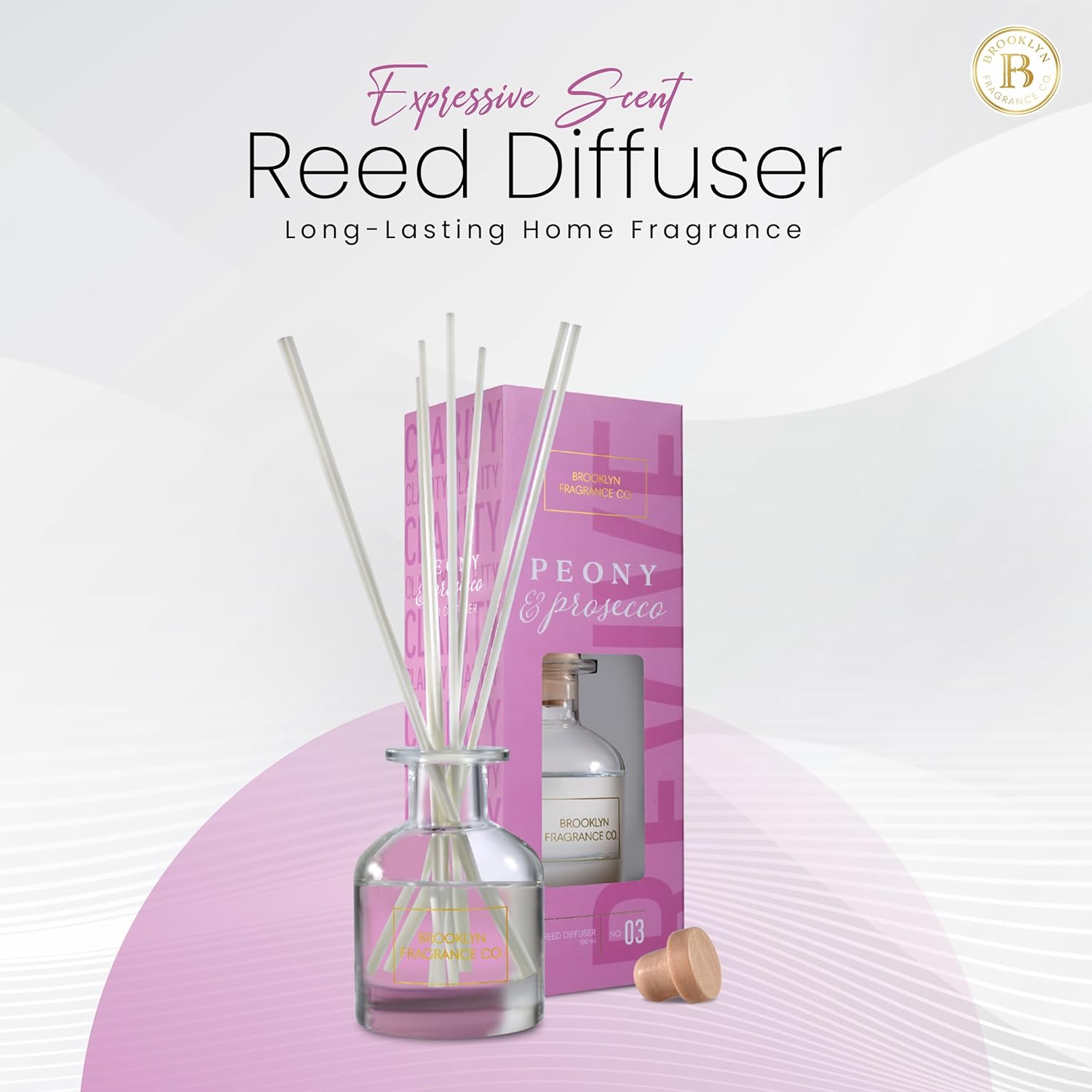 Brooklyn Fragrance Co Peony Prosecco Reed Diffuser