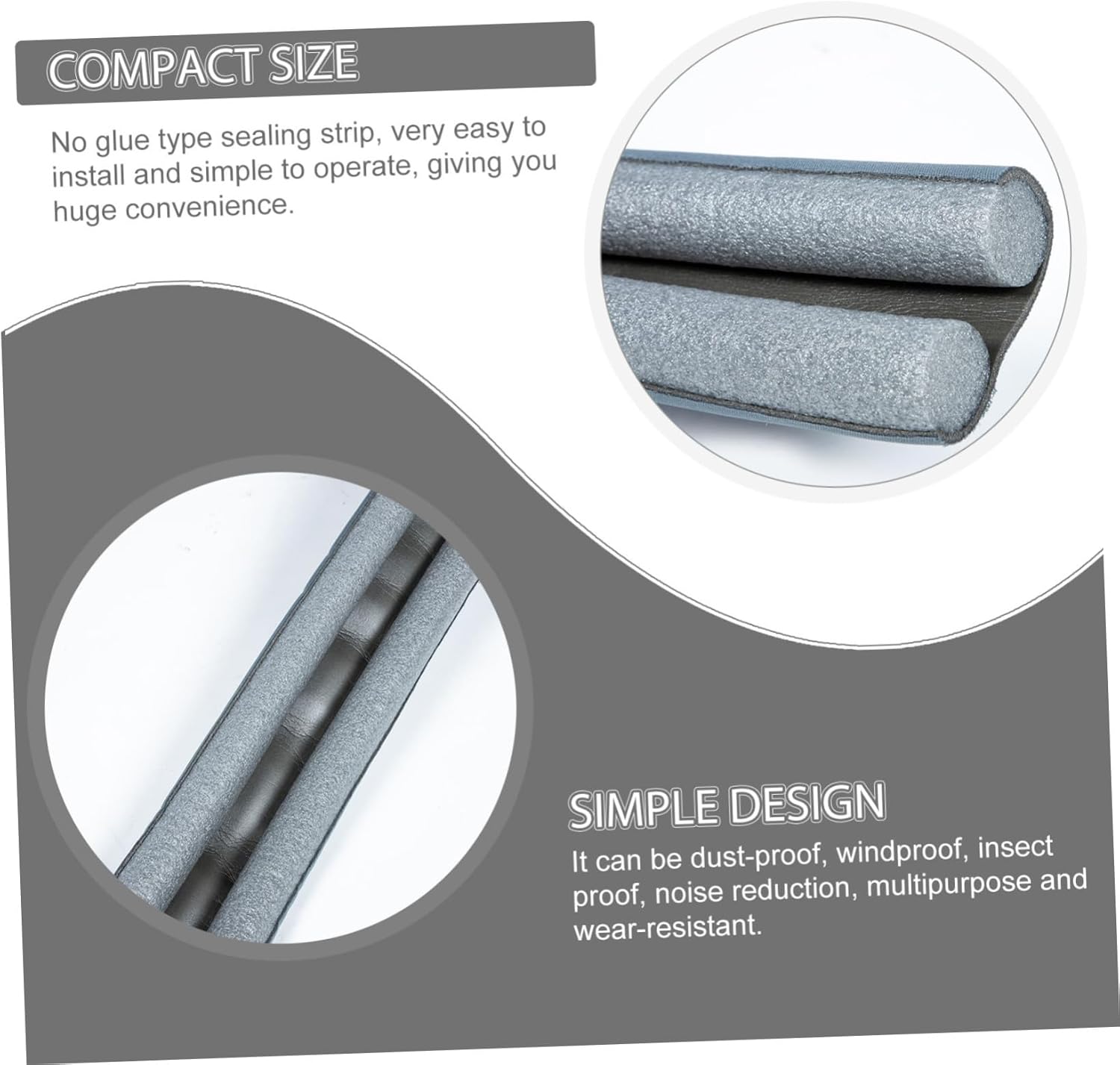 NUOBESTY 3Pcs Door Bottom Seal Strip Draft Stopper for Sound Reduction and Weather Stripping Easy Installation Home Use