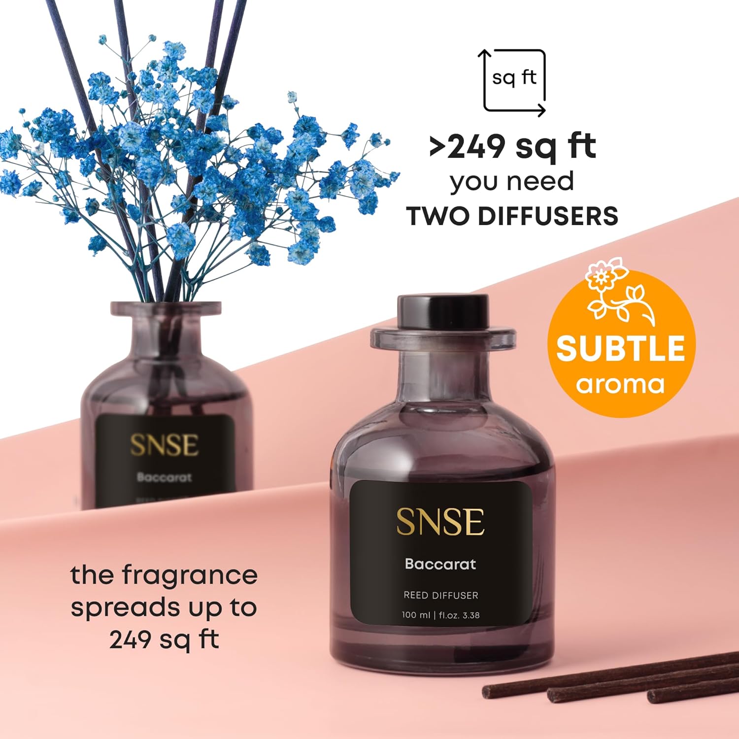 SNSE Baccarat with Flowers Reed Diffuser Set