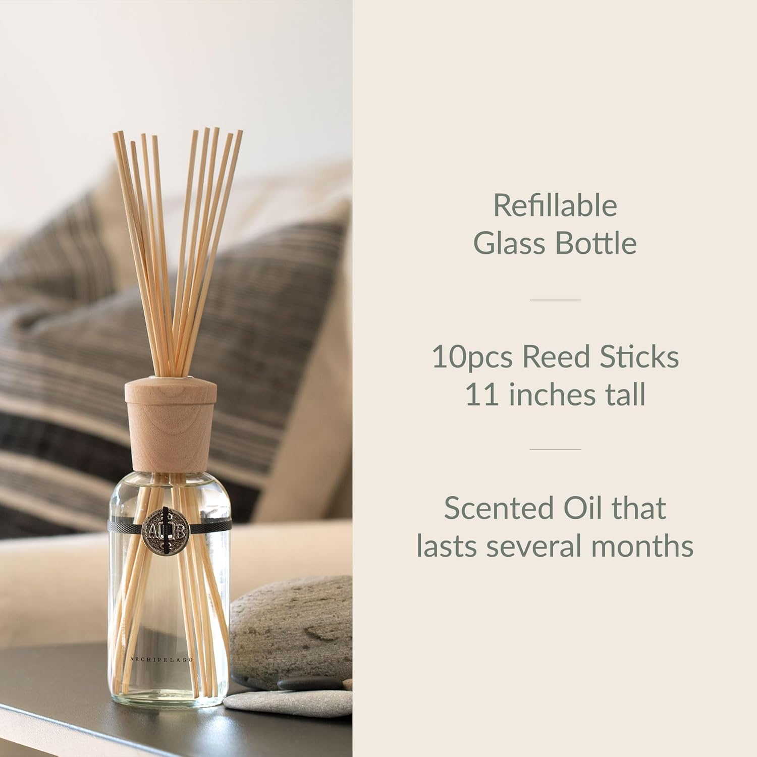 Archipelago Botanicals Pomegranate Citrus Reed Diffuser Set