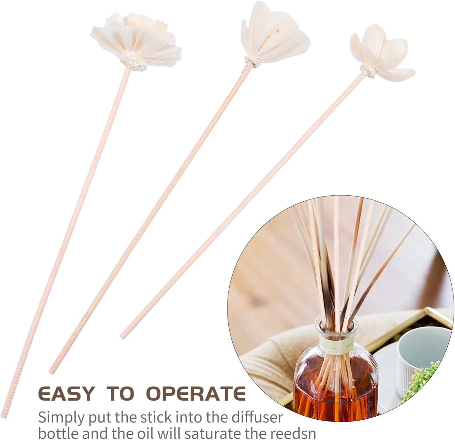 VAKUUM 3Pcs Reed Diffuser Sticks Replacement Set