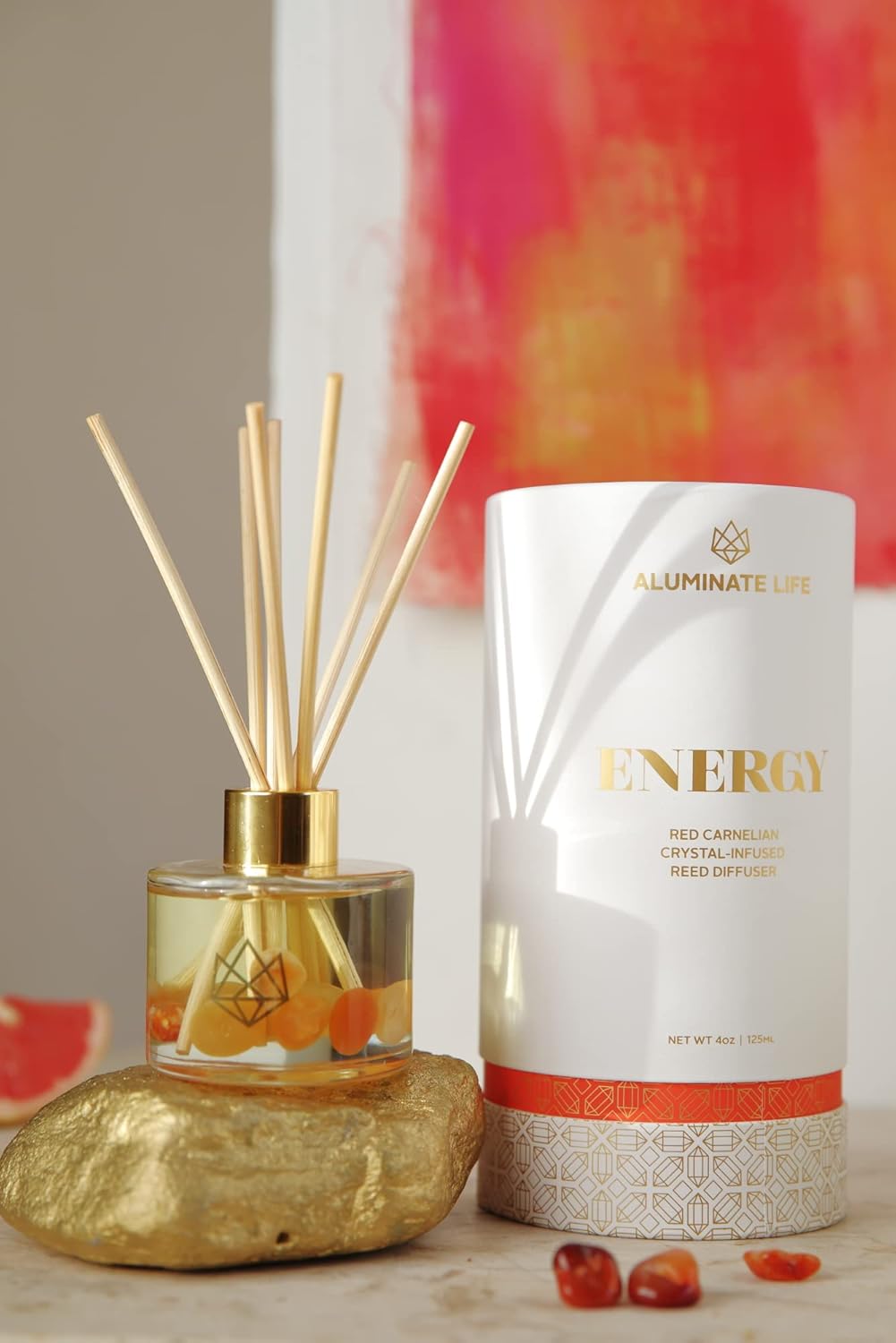 Crystal Infused Reed Diffuser 4 Oz Energy Red Carnelian
