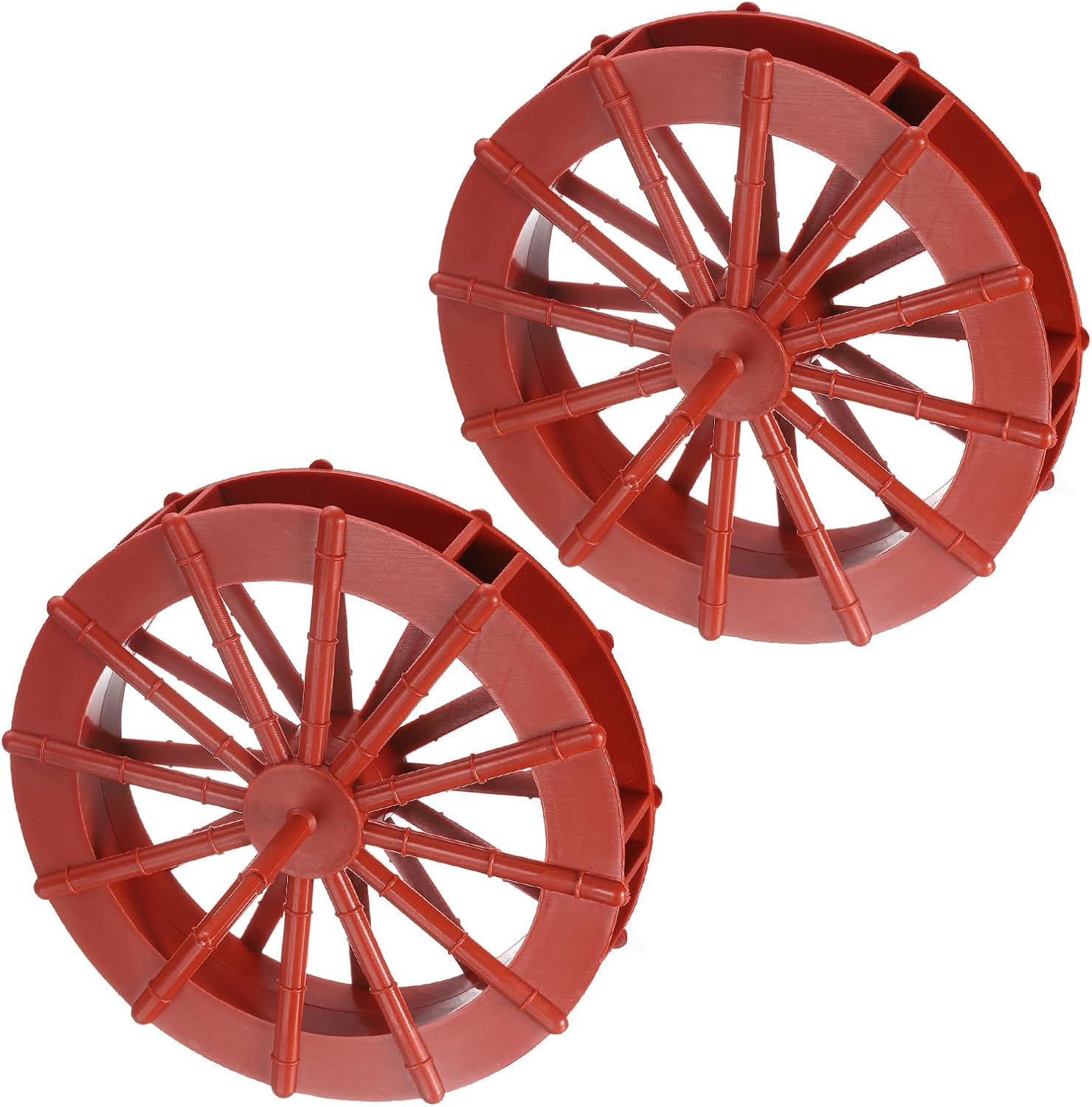 Uxcell 2 Pcs Fountain Water Wheel 59 Inch Desktop Decor Statue Aquarium Wheel Red