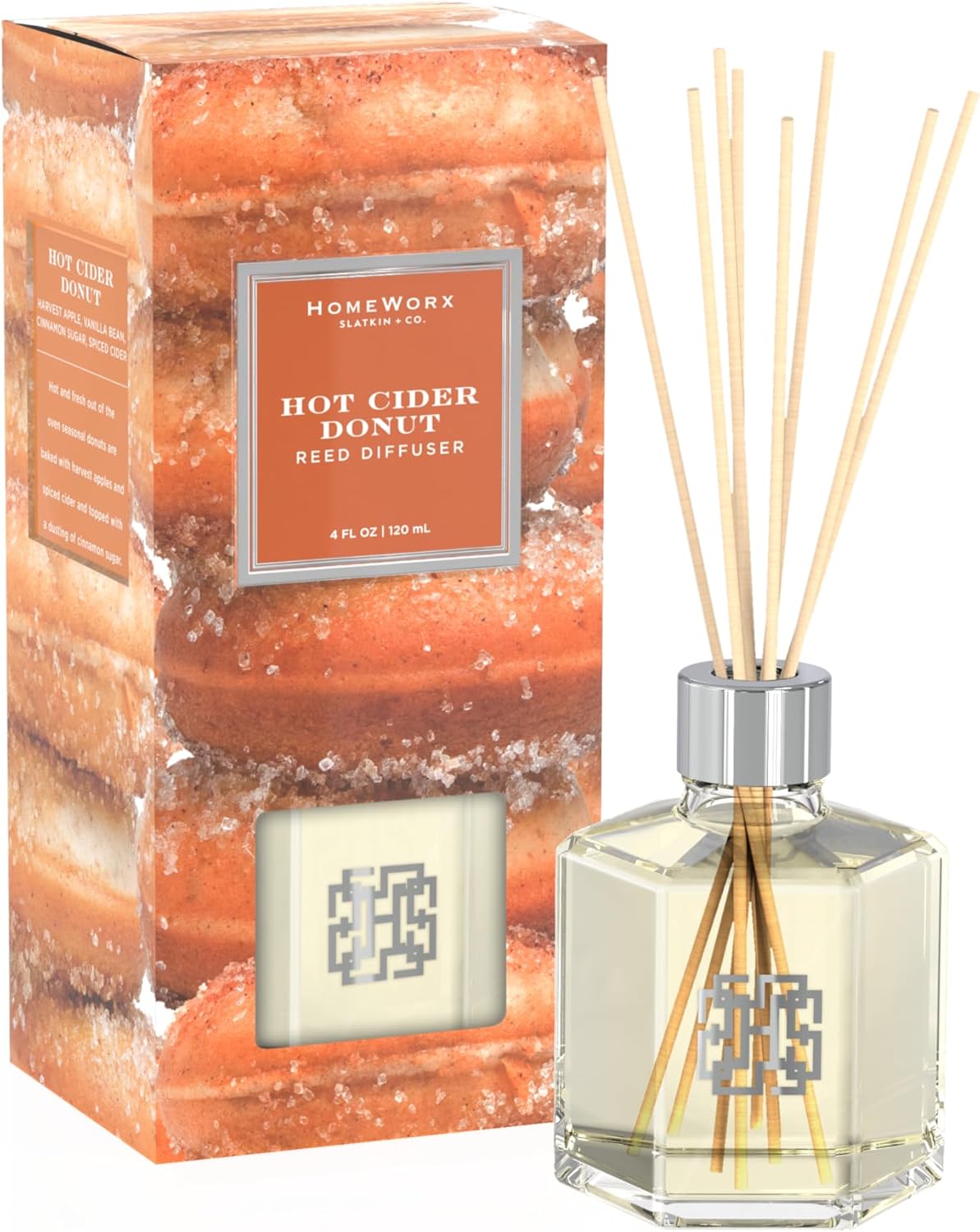 HomeWorx Hot Cider Donut Reed Diffuser Set