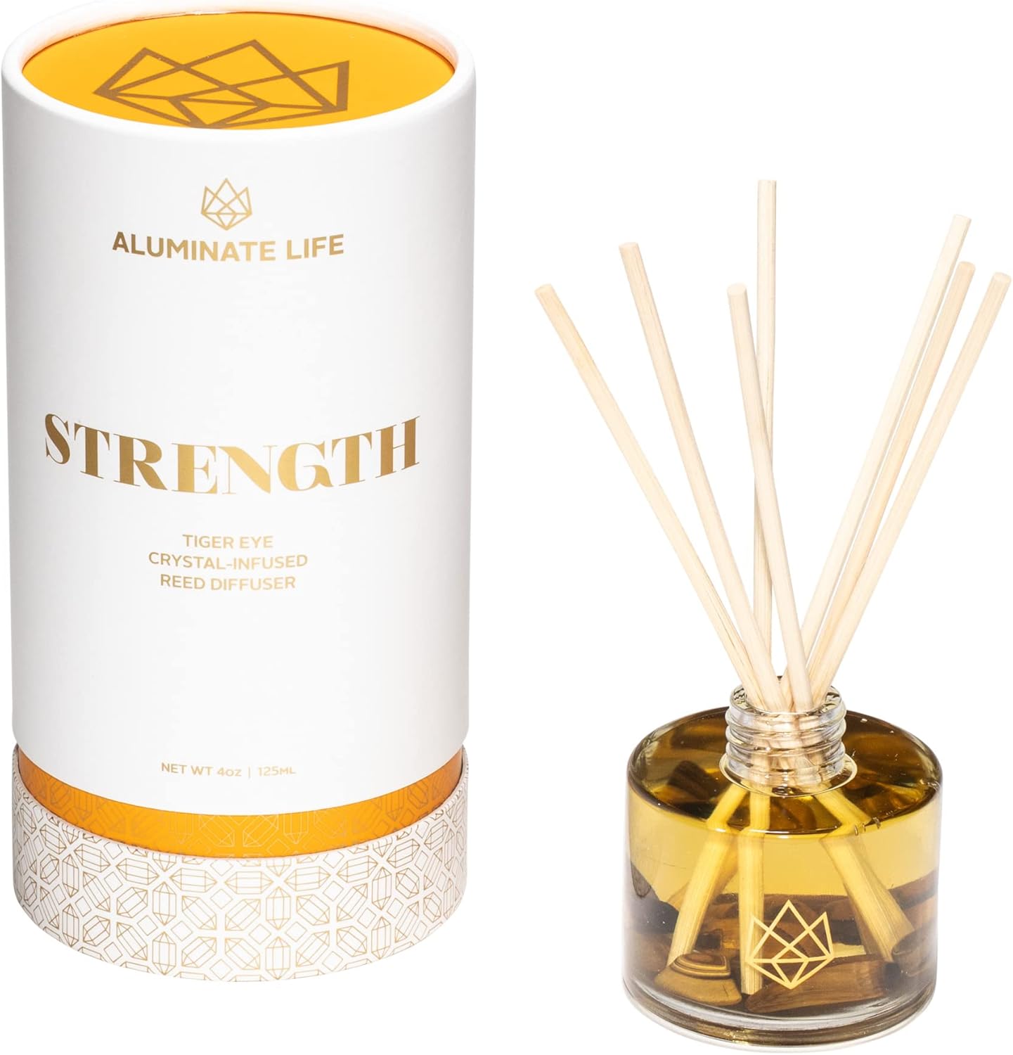 Crystal Infused Reed Diffuser 4 Oz Tiger Eye Strength