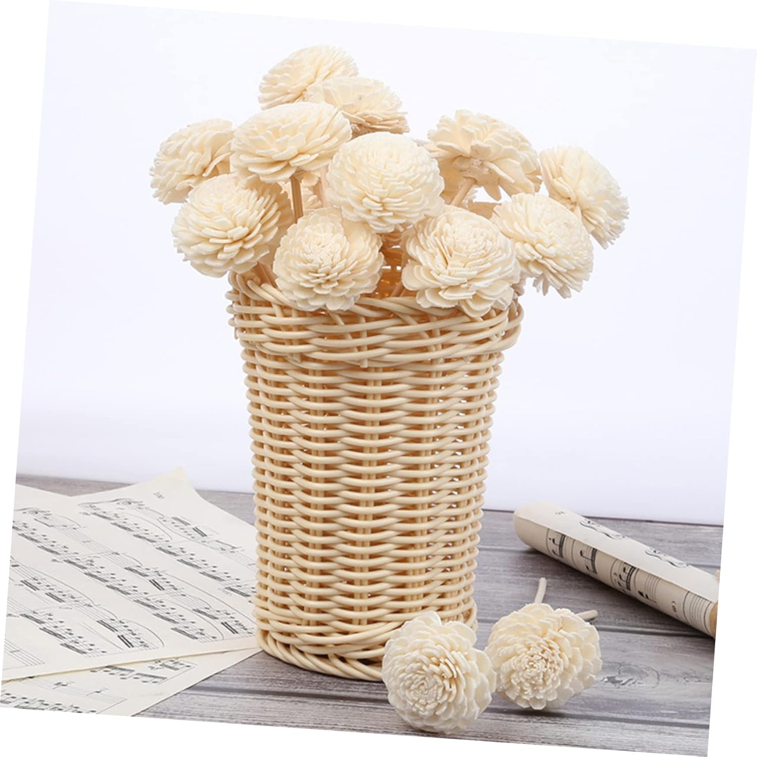 3pcs Handmade Dried Flower Sticks for Home Elegant Rattan Diffuser Reeds