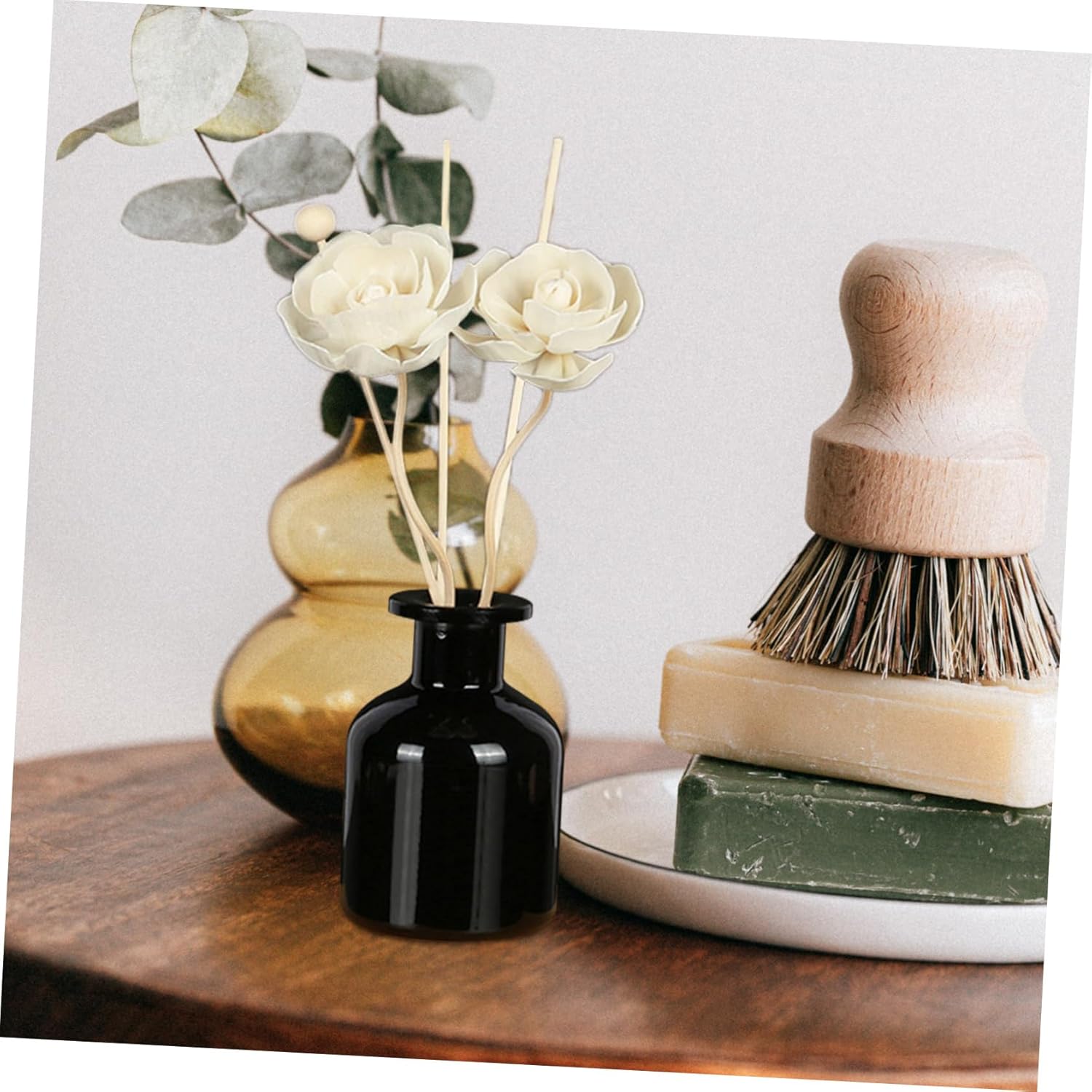 FOMIYES 6pcs Reed Diffuser Sticks Flower Heads Essential Oil Refills for Home Aromatherapy Decorative Diffuser Set