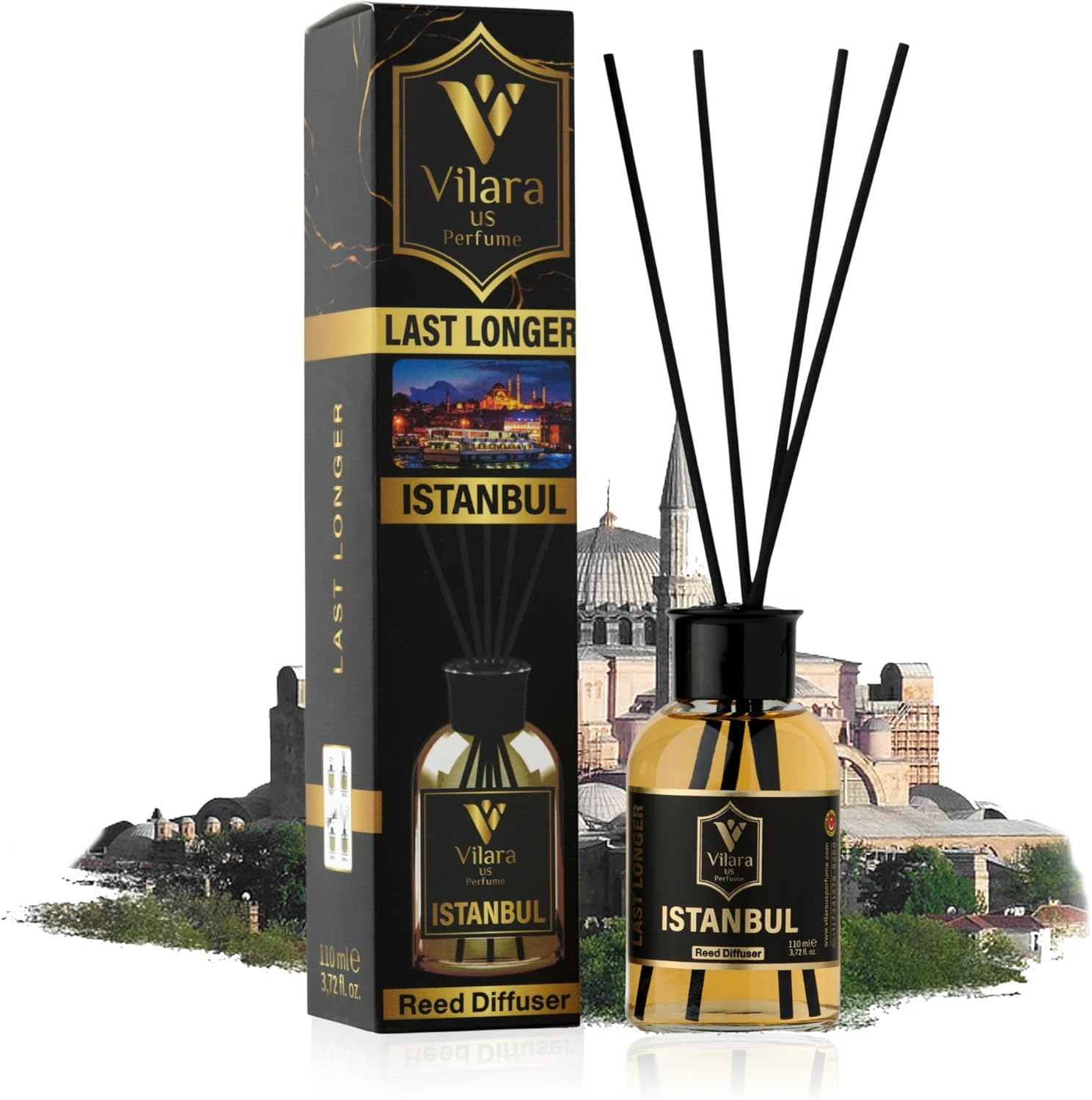 Vilara Reed Diffuser Set Pack of 3 Mango Oud Istanbul