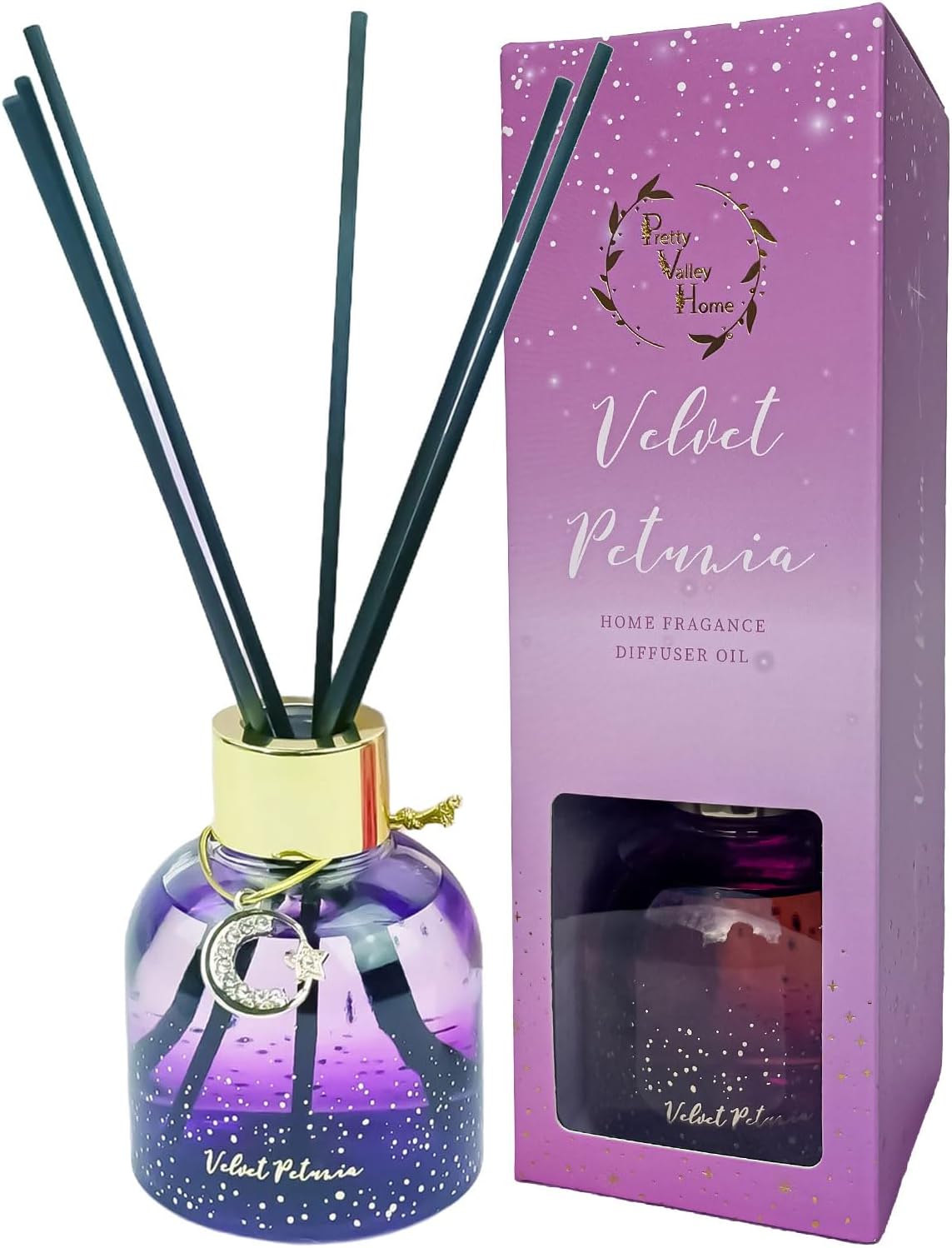Pretty Valley Home Reed Diffuser Set Velvet Petunia 80Ml Gift Box