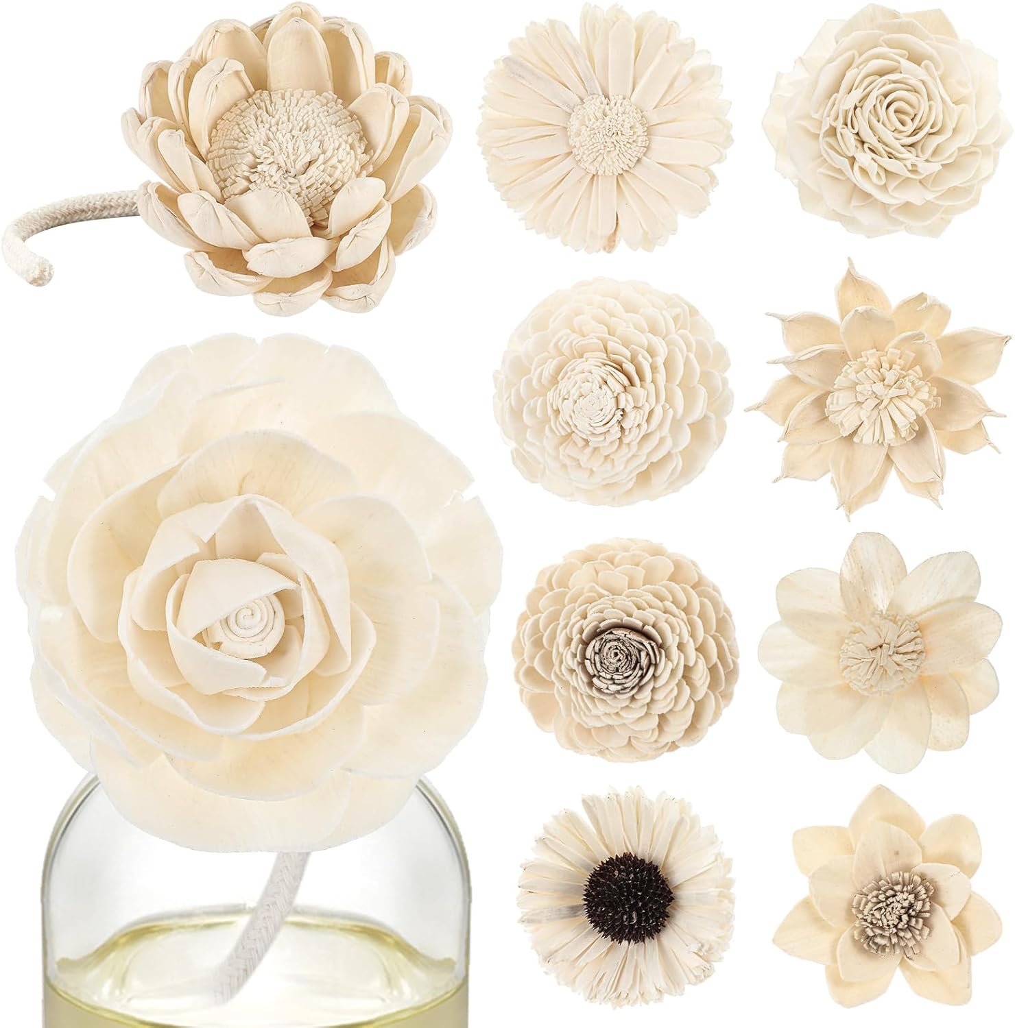 Waydress 15 Piece Sola Flower Diffuser Set
