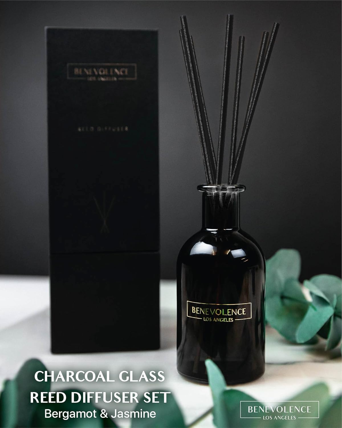 Benevolence LA Bergamot Jasmine Reed Diffuser Set