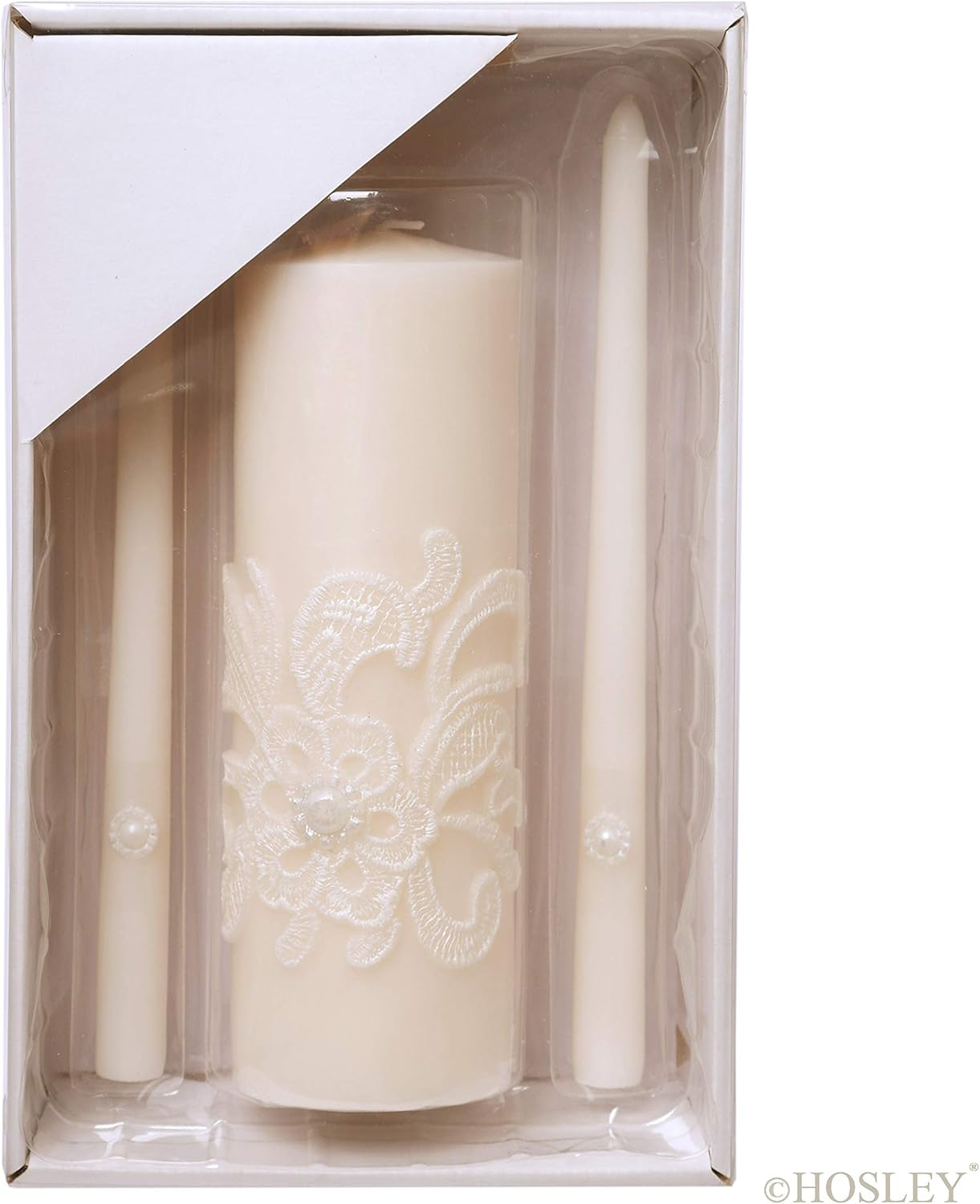 Hosley Unity Candles Set Wedding Bundle with Fragrance Gift Box