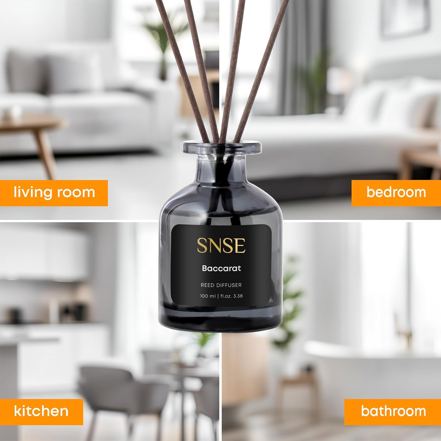 SNSE Baccarat Rouge Reed Diffuser Luxury Aroma Set
