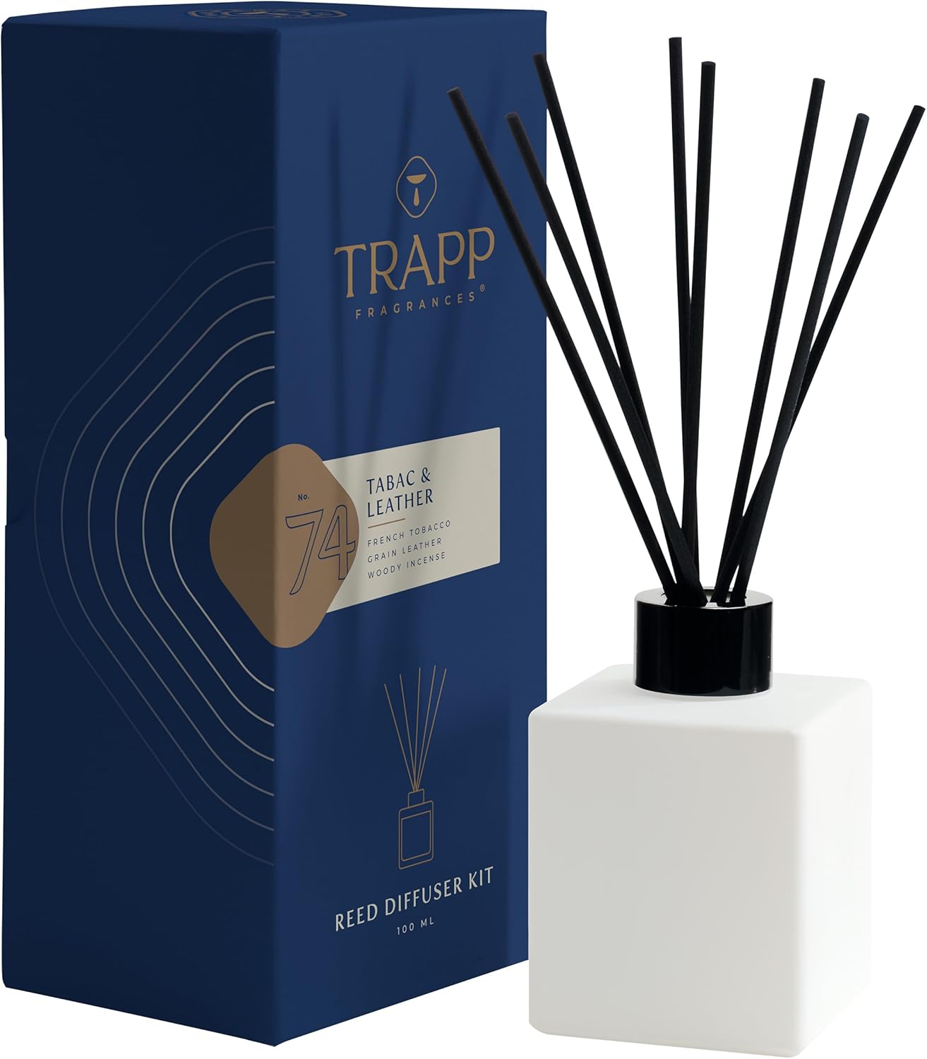 Trapp No 74 Tabac Leather Reed Diffuser Kit